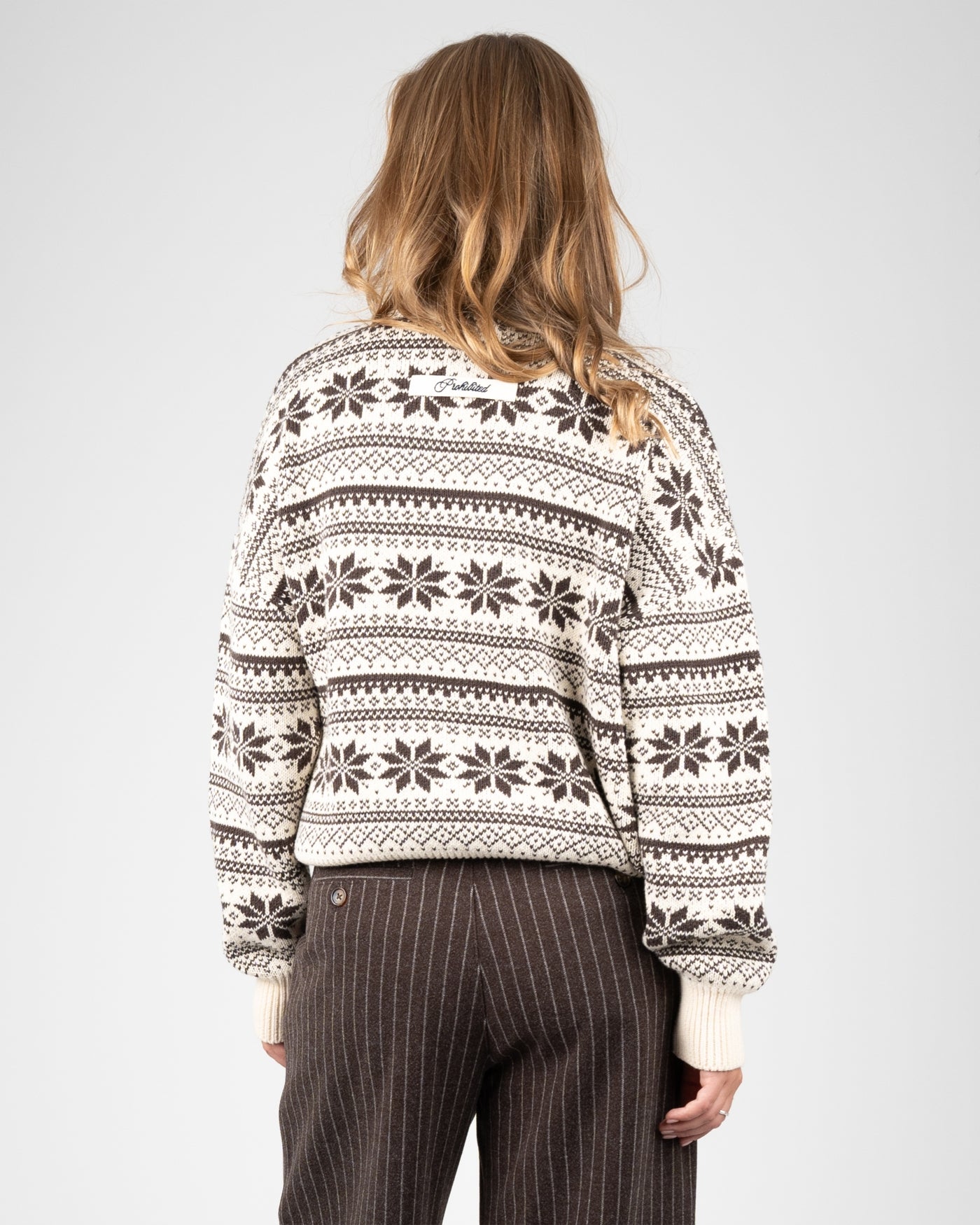 Norwegian Knit Sweater | Dark Brown