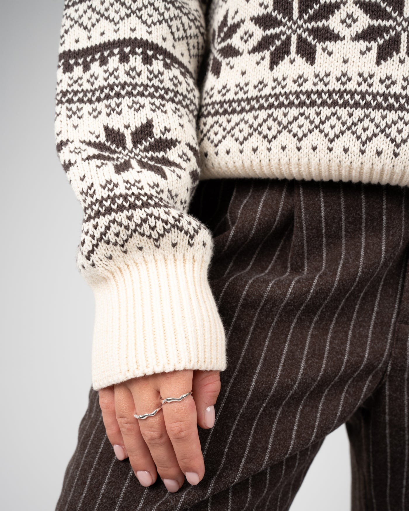 Norwegian Knit Sweater | Dark Brown