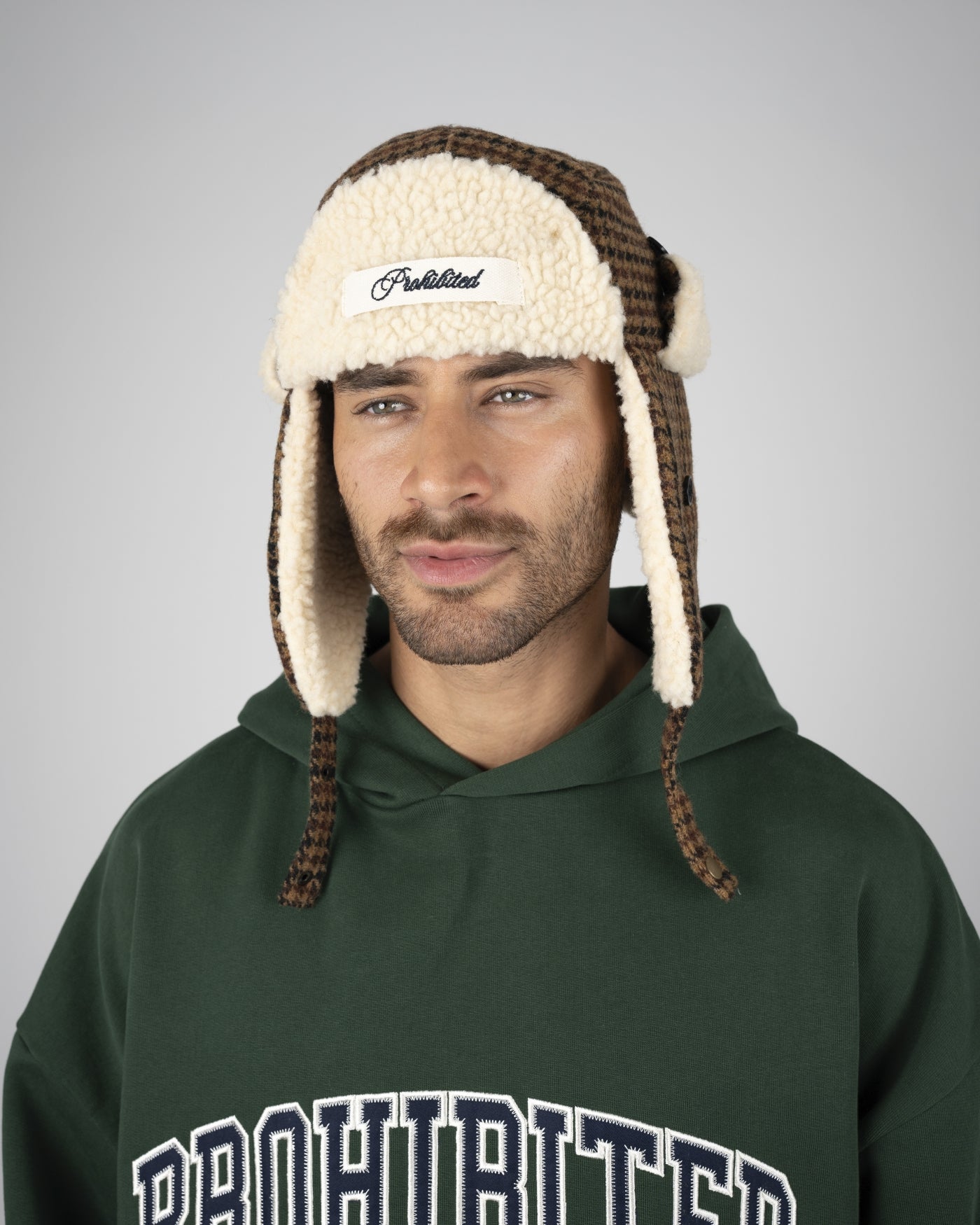 Checkered Aviator Hat | Checkered Brown