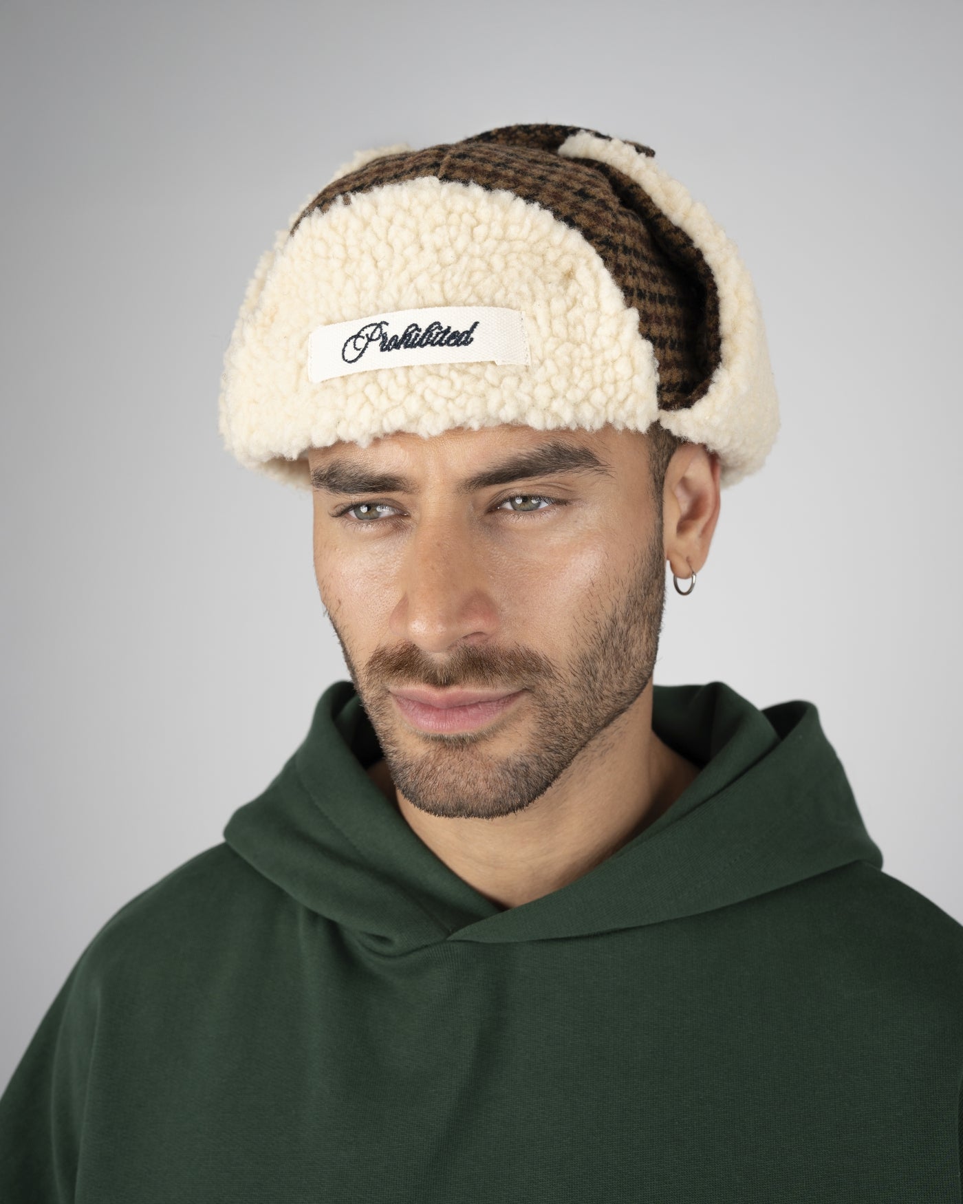 Checkered Aviator Hat | Checkered Brown