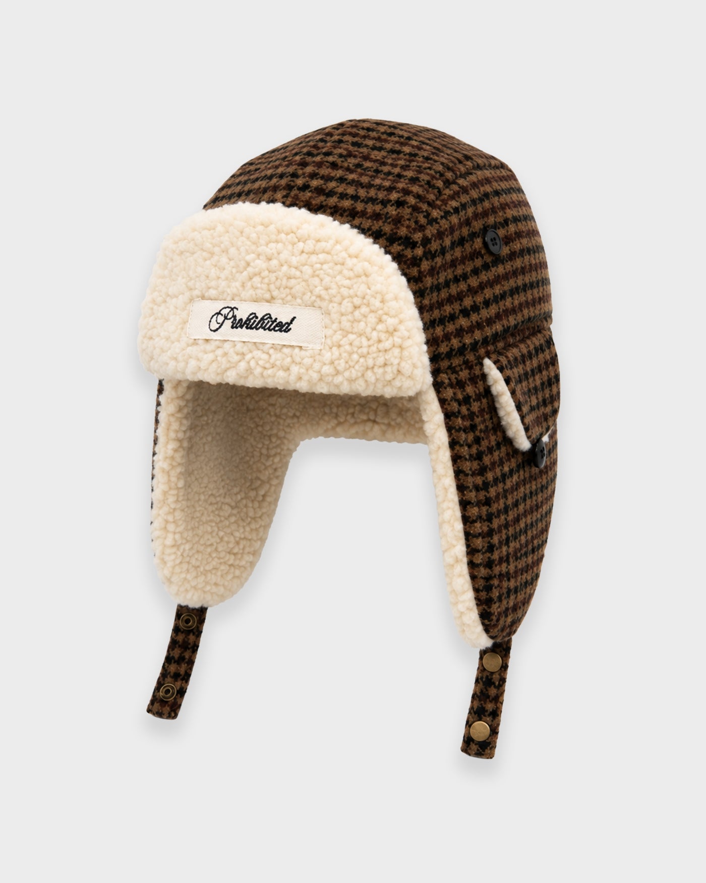 Checkered Aviator Hat | Checkered Brown