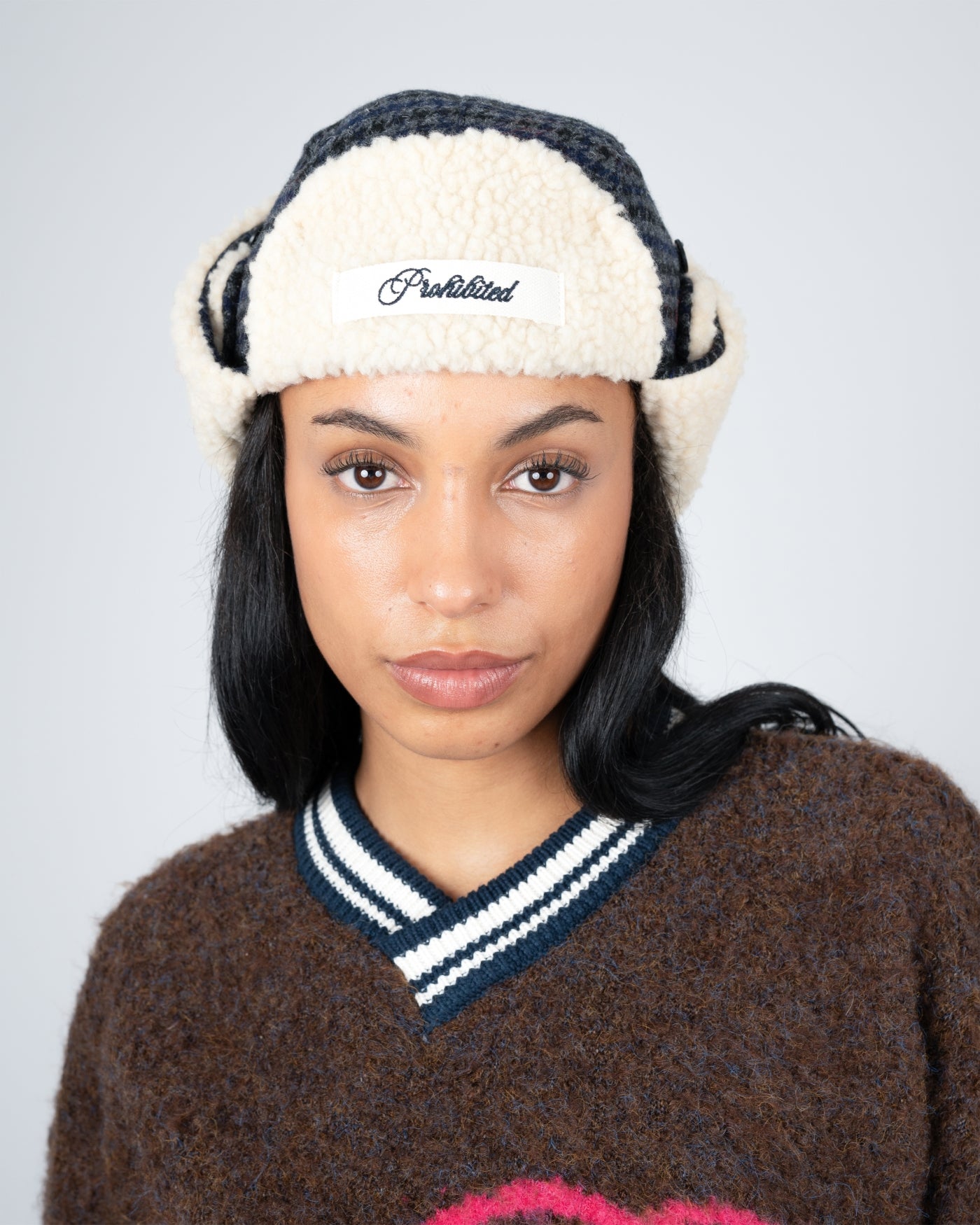 Checkered Aviator Hat | Checekered Blue