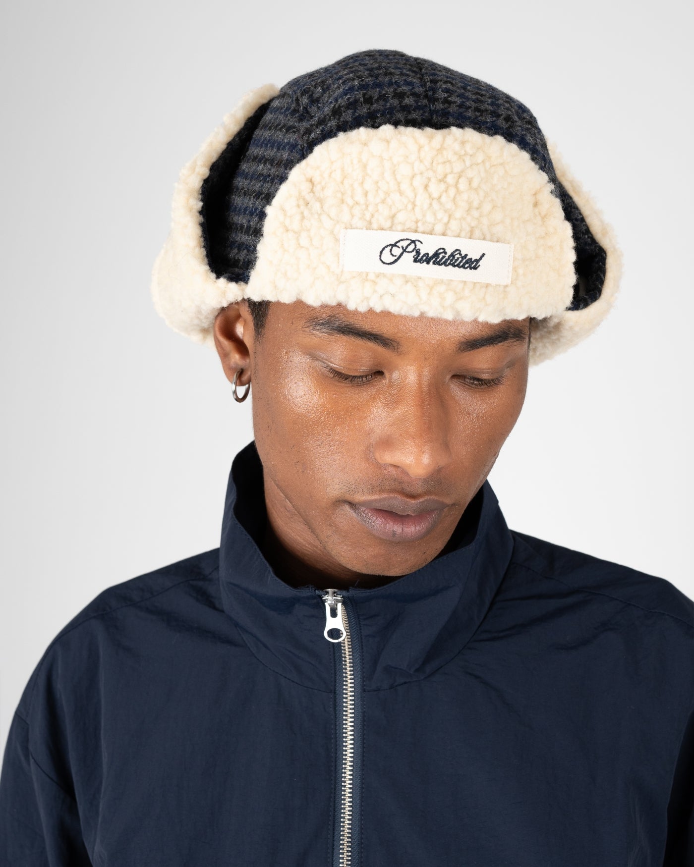 Checkered Aviator Hat | Checekered Blue