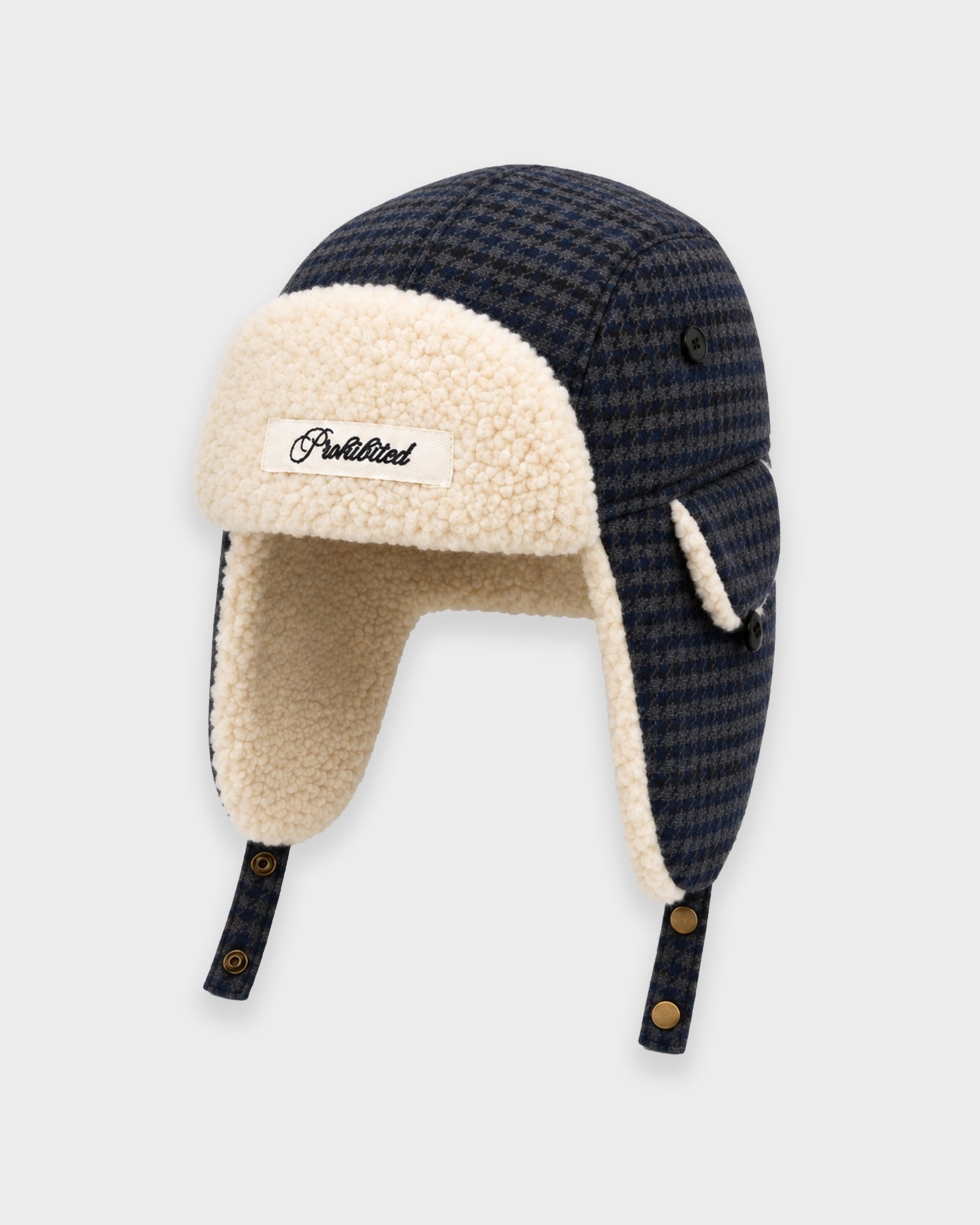 Checkered Aviator Hat | Checekered Blue