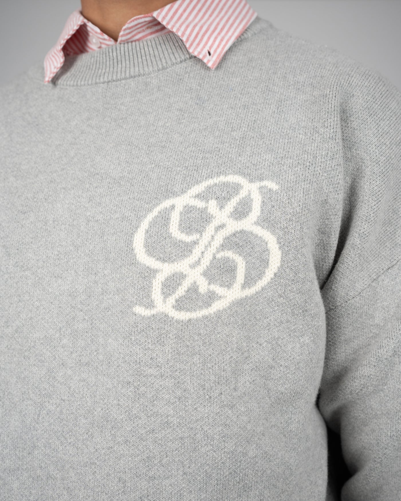 Academy Knit Sweater | Grey Melange
