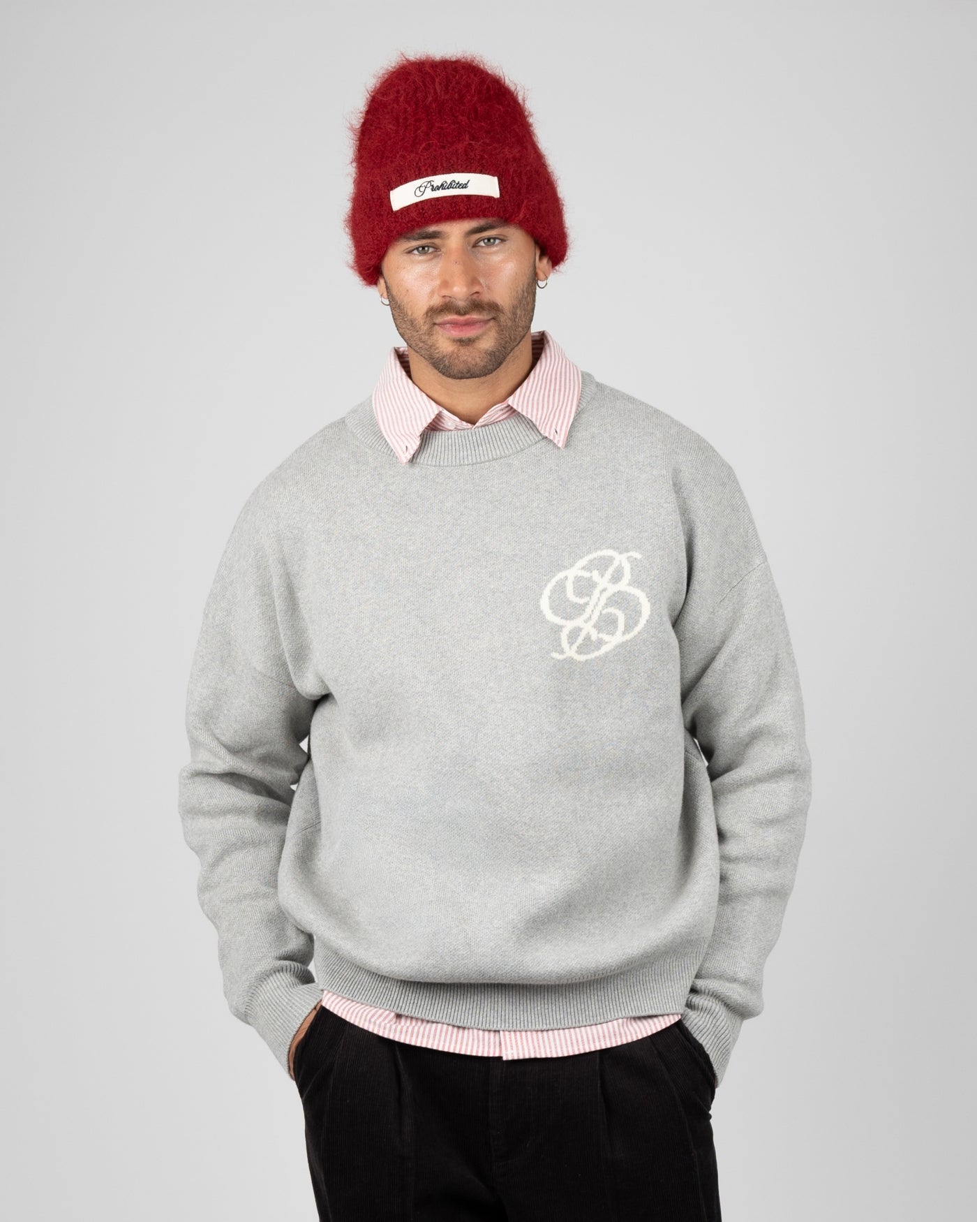 Academy Knit Sweater | Grey Melange