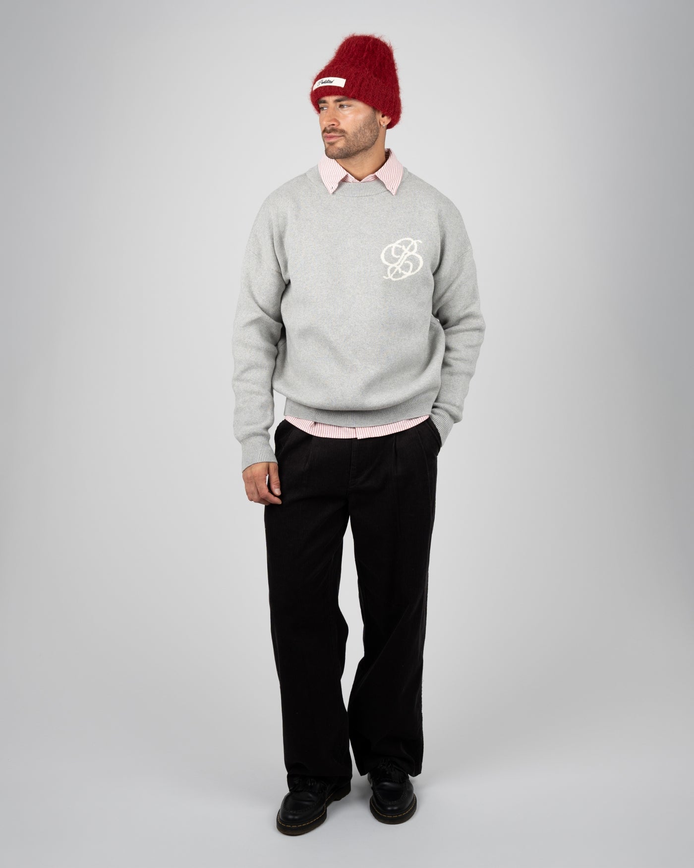 Academy Knit Sweater | Grey Melange