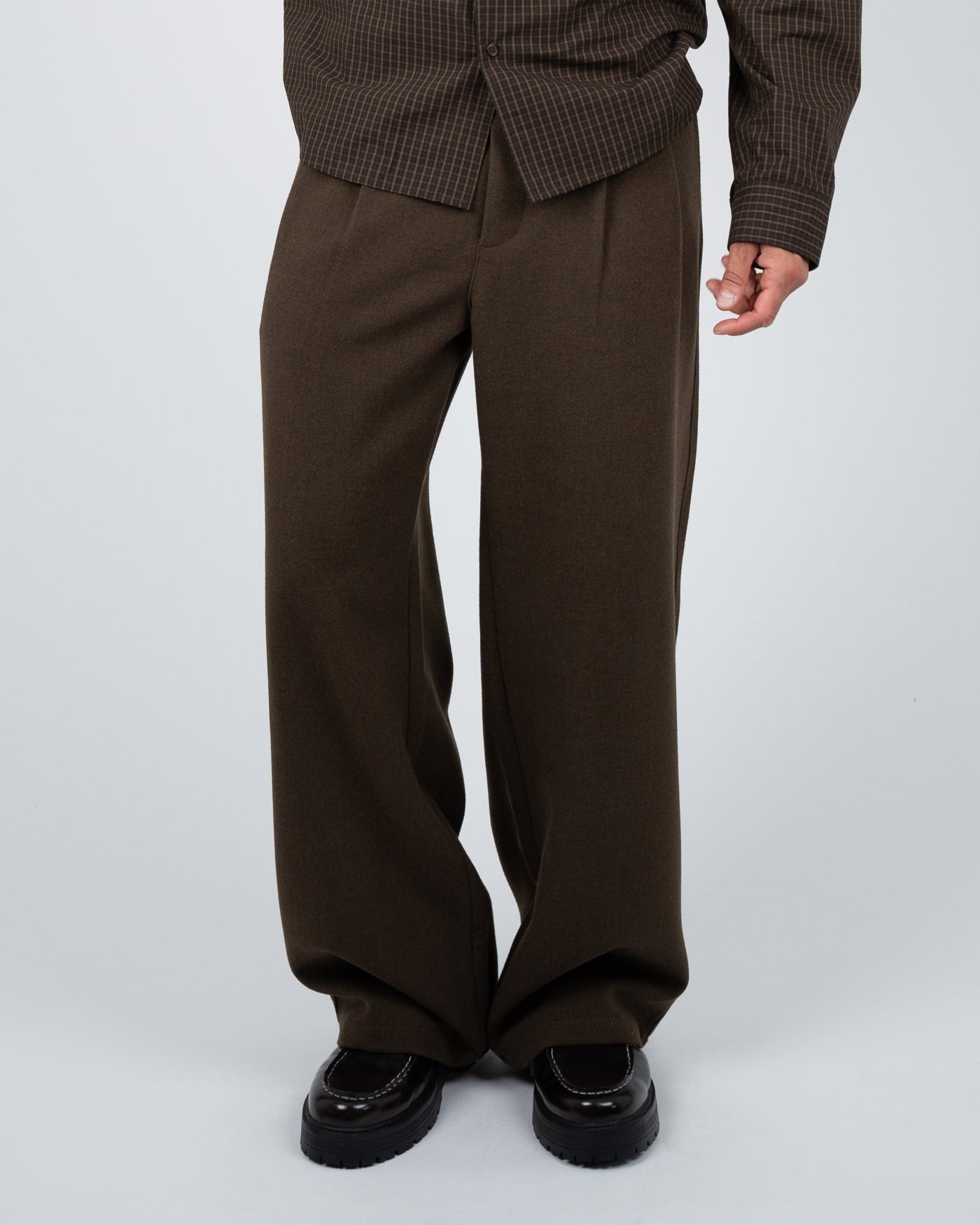 Revival Pleated Pants | Brown
