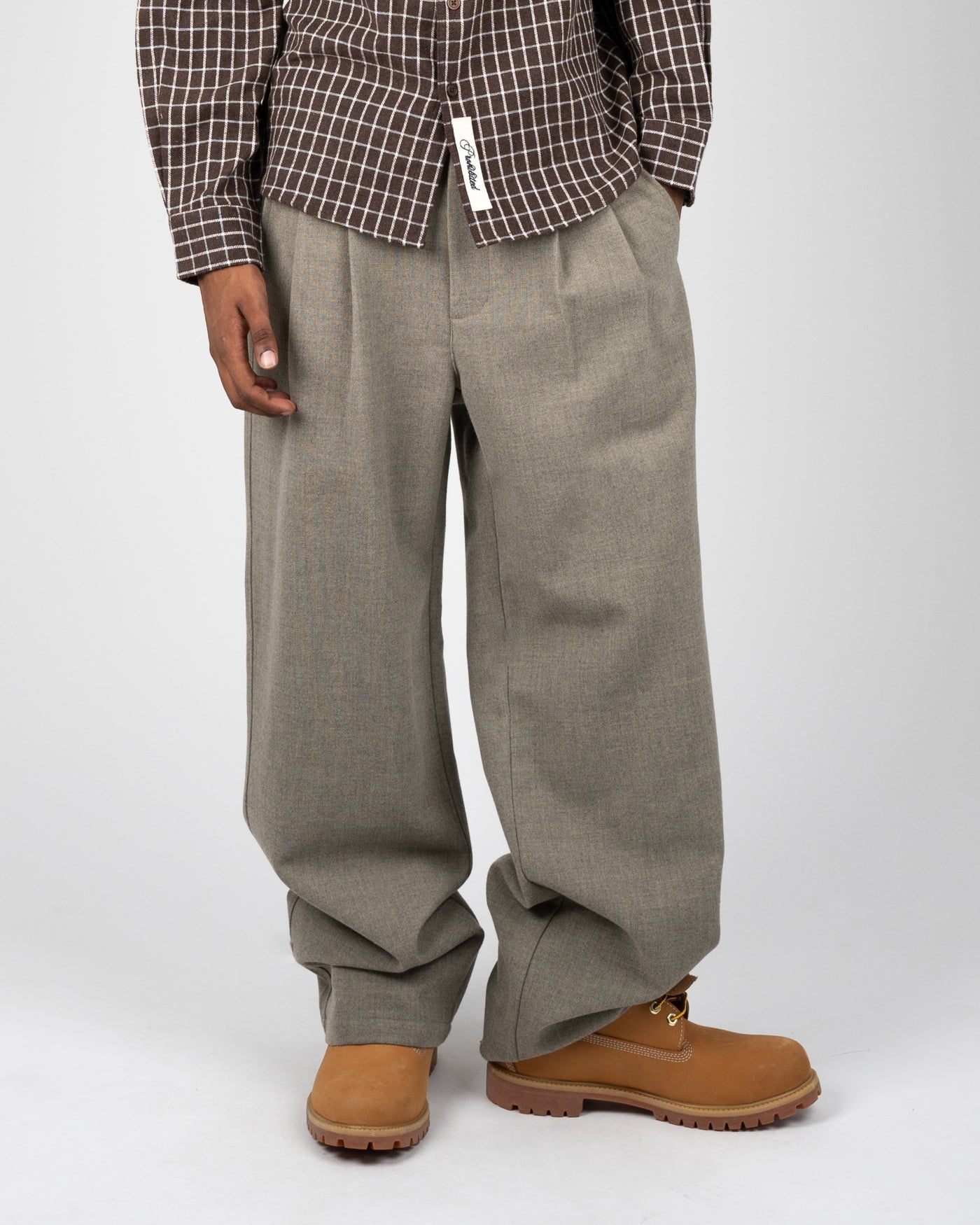 Revival Pleated Pants | Light Grey