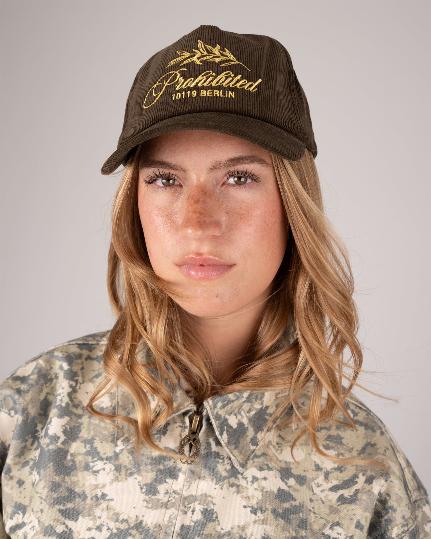 Leaf Corduroy Cap | Dark Green