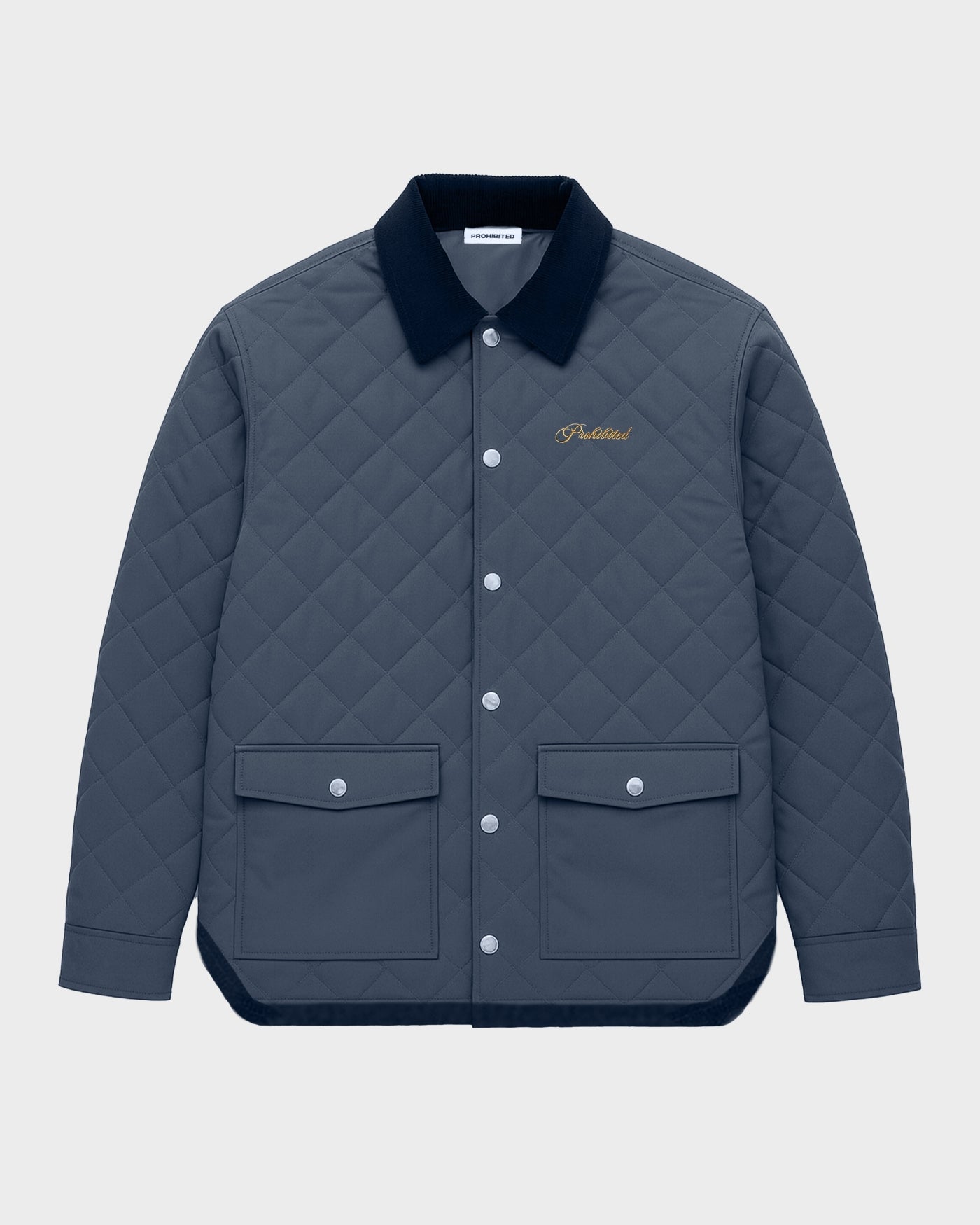 Autumn Field Quilted Jacket | Ash Blue