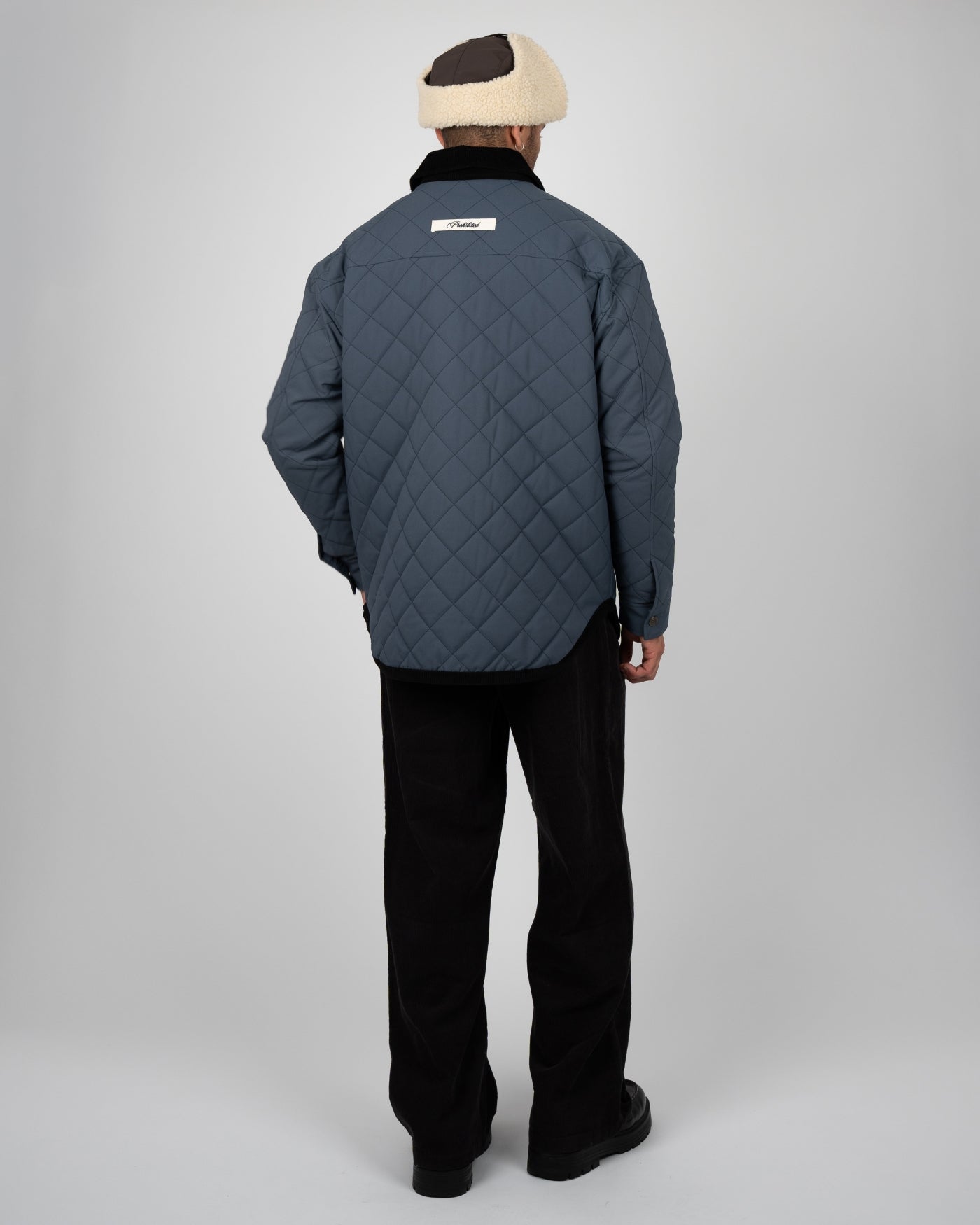 Autumn Field Quilted Jacket | Ash Blue