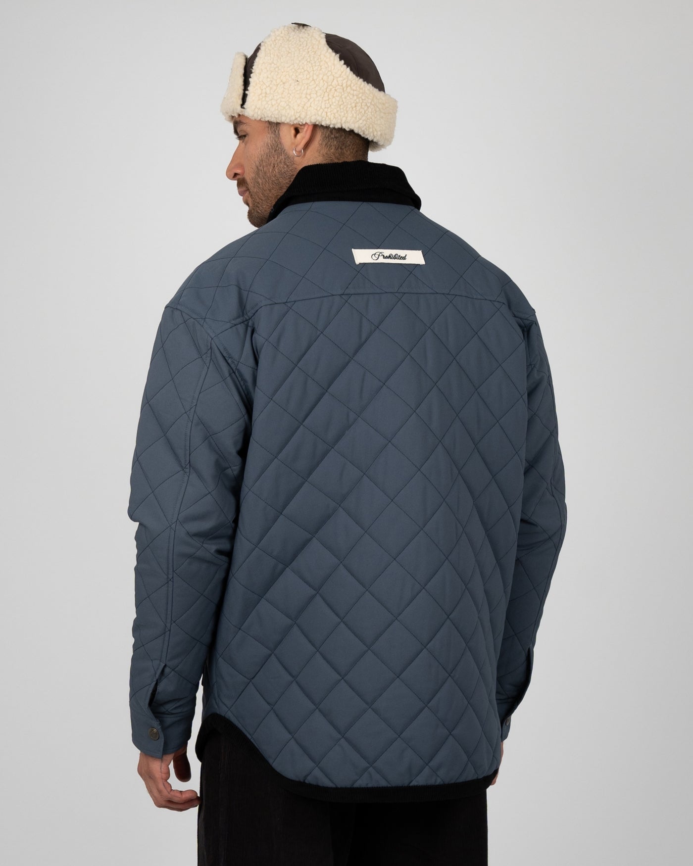 Autumn Field Quilted Jacket | Ash Blue