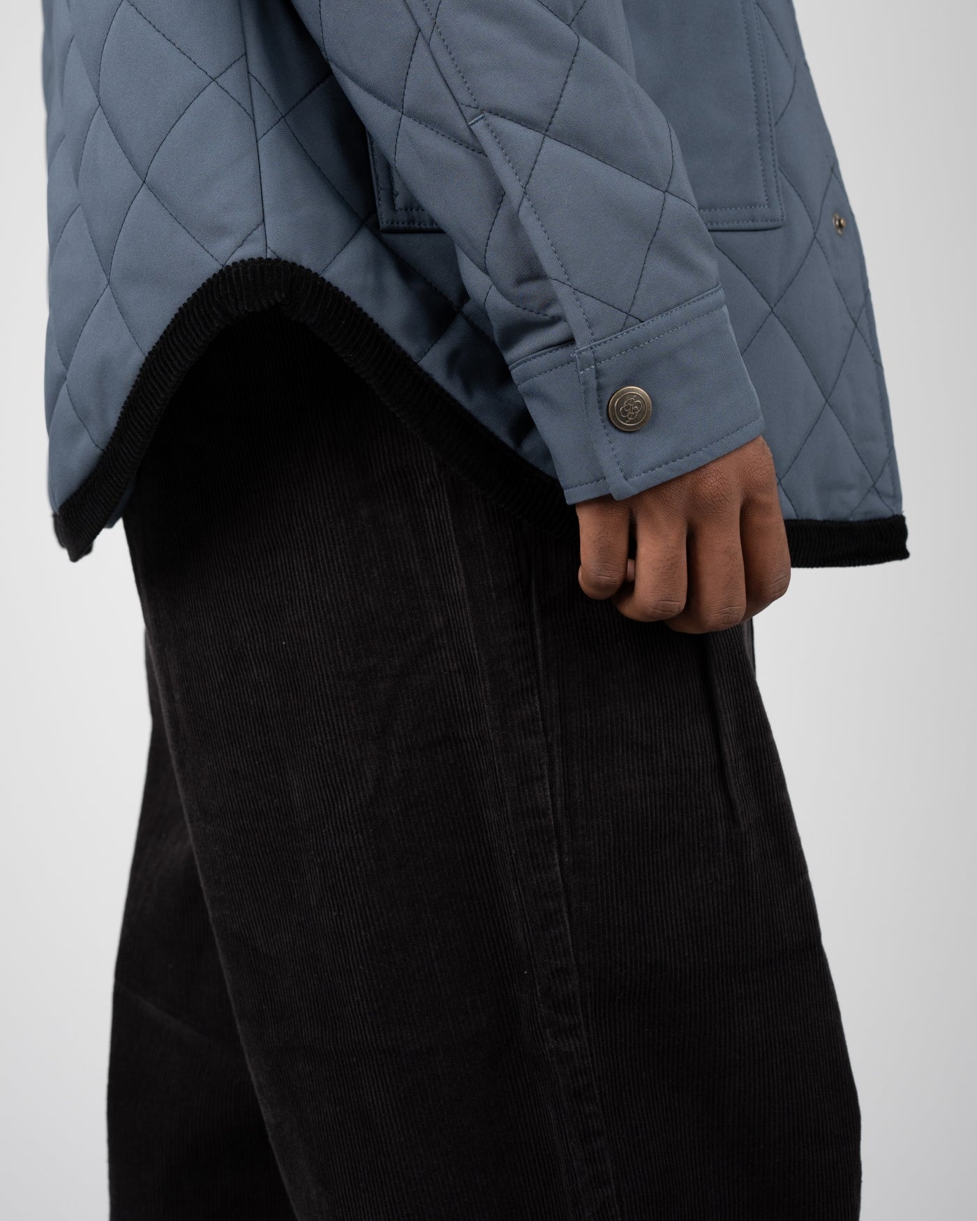 Autumn Field Quilted Jacket | Ash Blue
