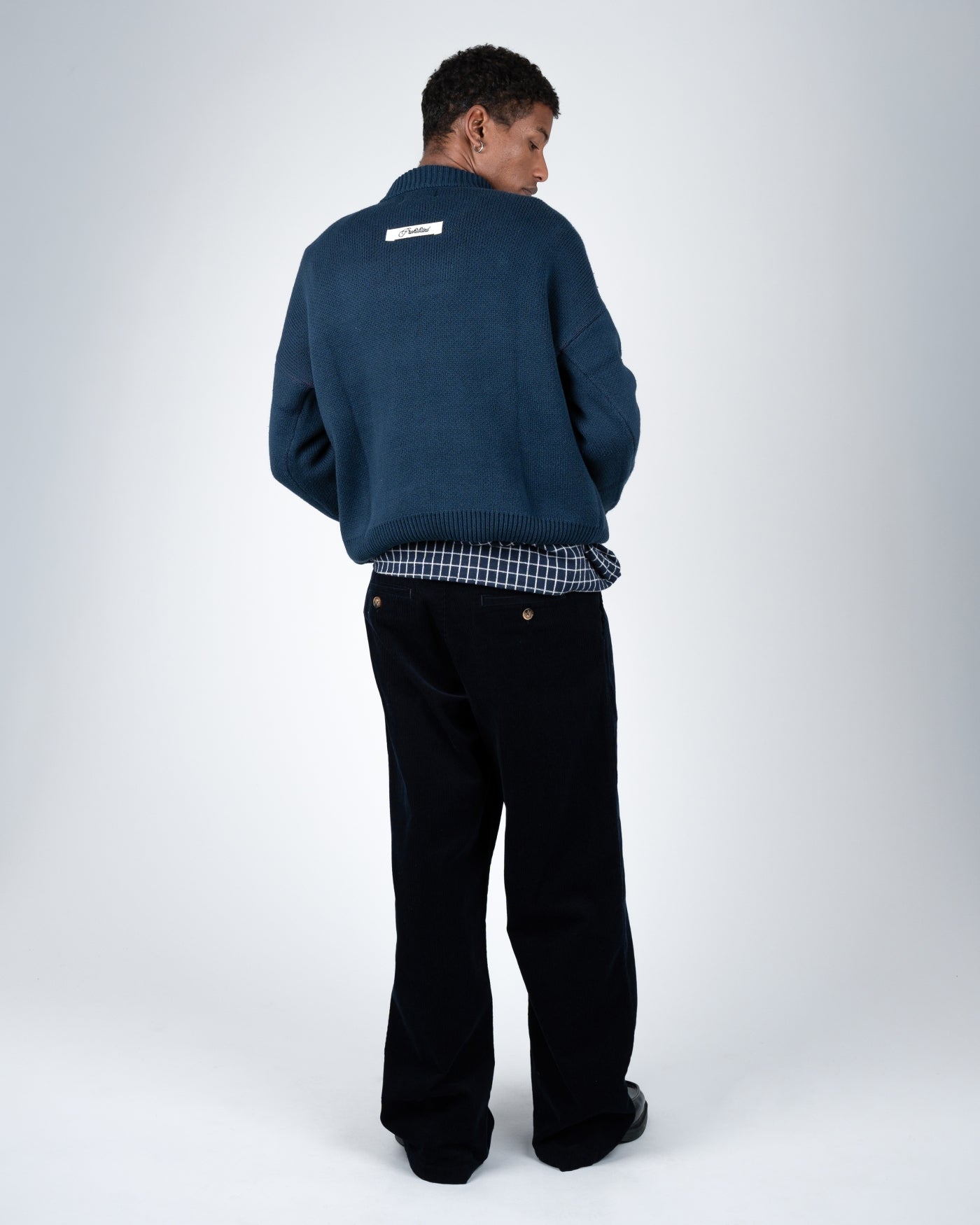 Varsity Knit Sweater | Dark Blue