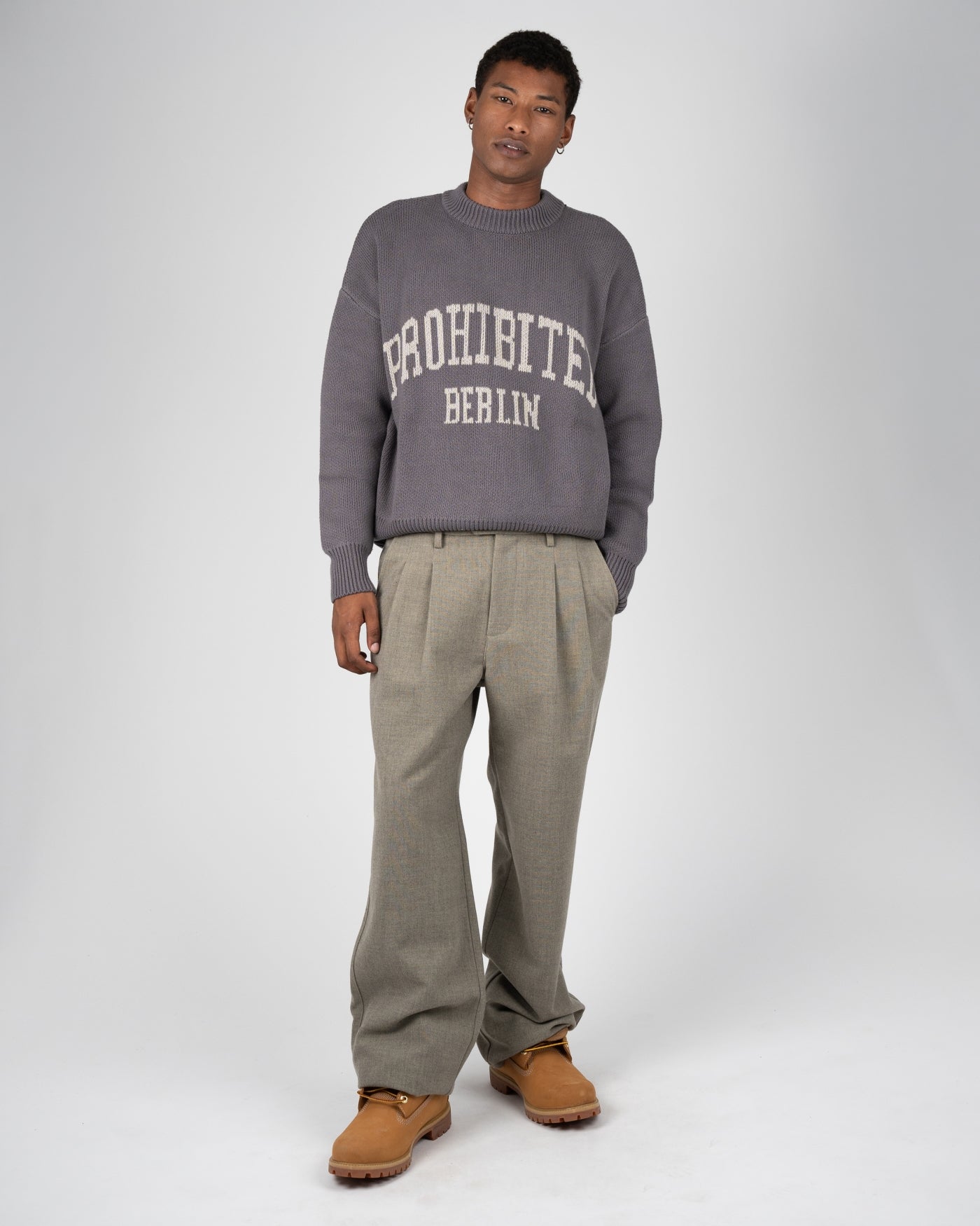 Varsity Knit Sweater | Khaki