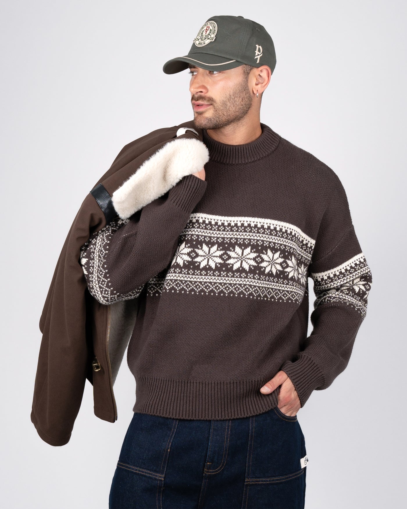 Nordic Knit Sweater | Dark Brown