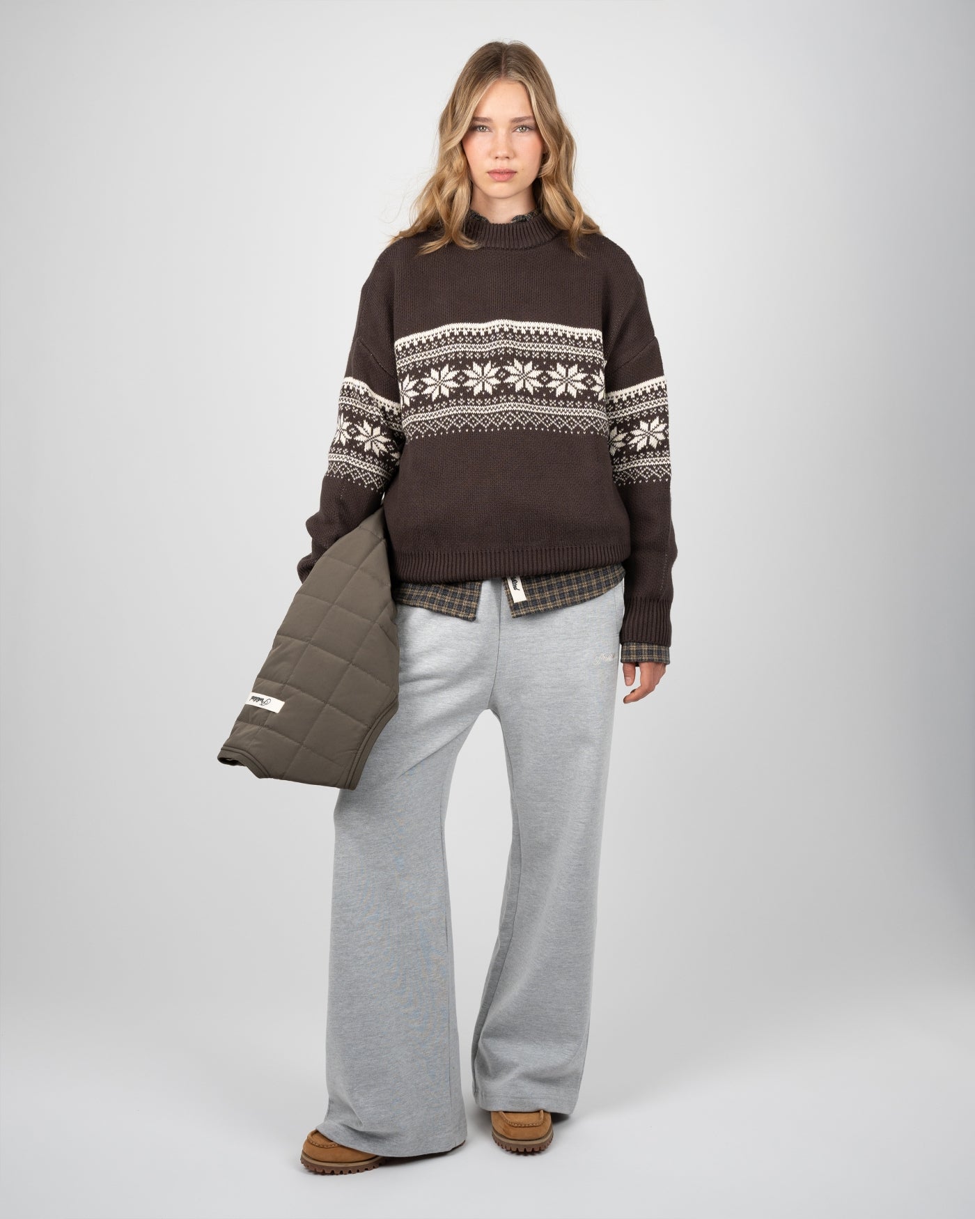 Nordic Knit Sweater | Dark Brown