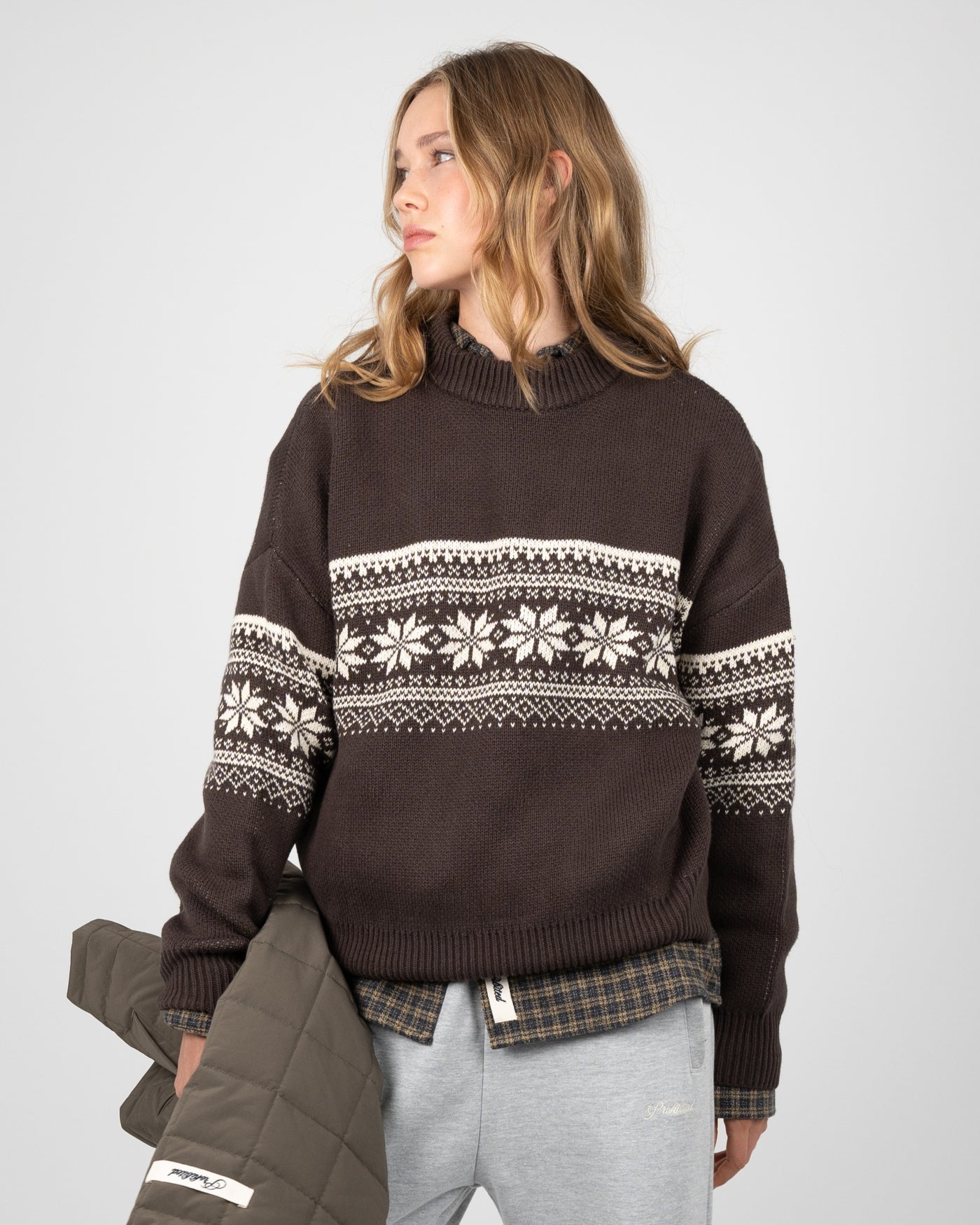 Nordic Knit Sweater | Dark Brown
