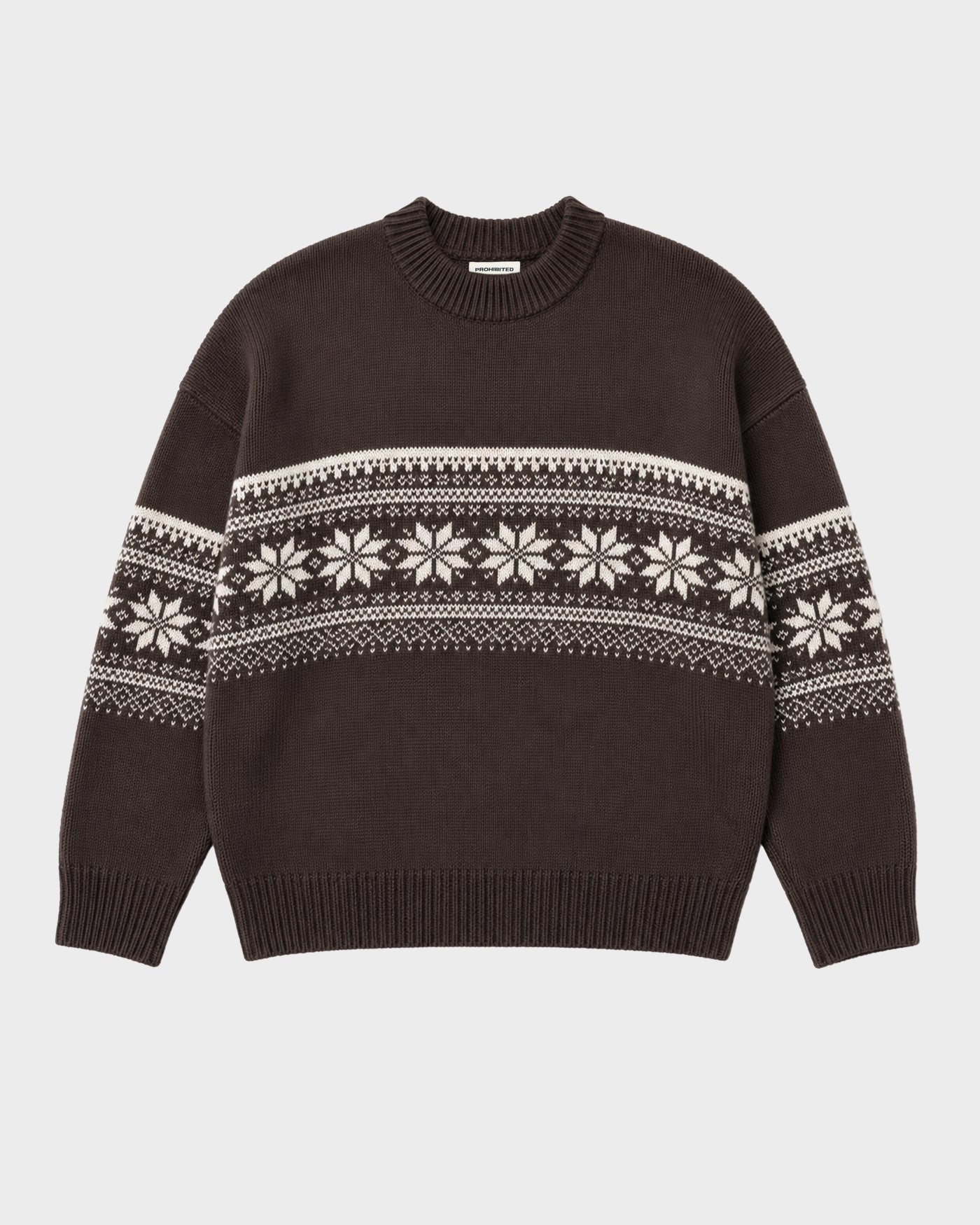 Nordic Knit Sweater | Dark Brown