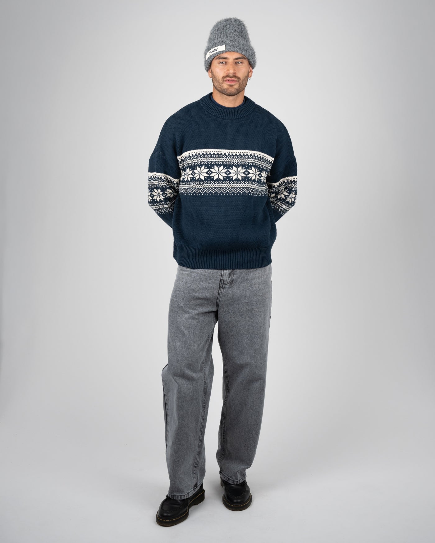 Nordic Knit Sweater | Navy