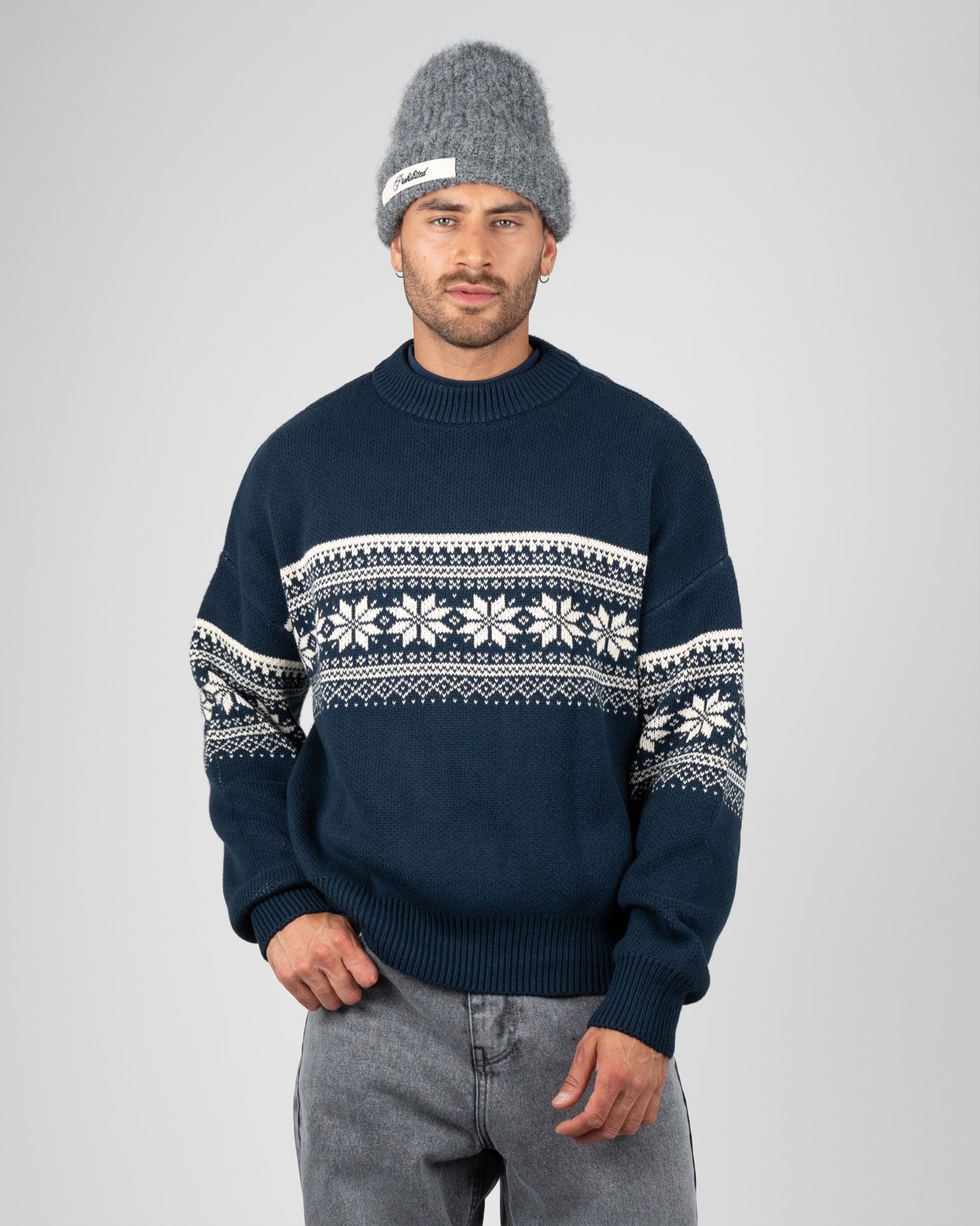 Nordic Knit Sweater | Navy