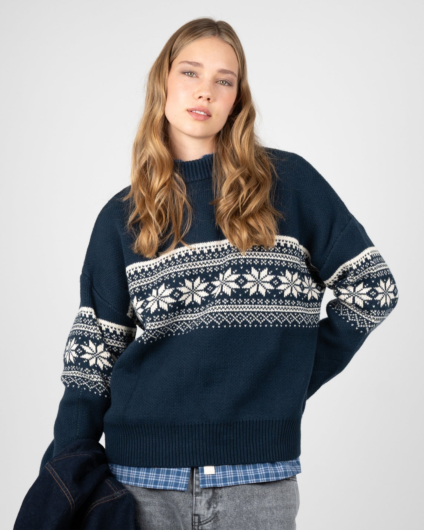 Nordic Knit Sweater | Navy