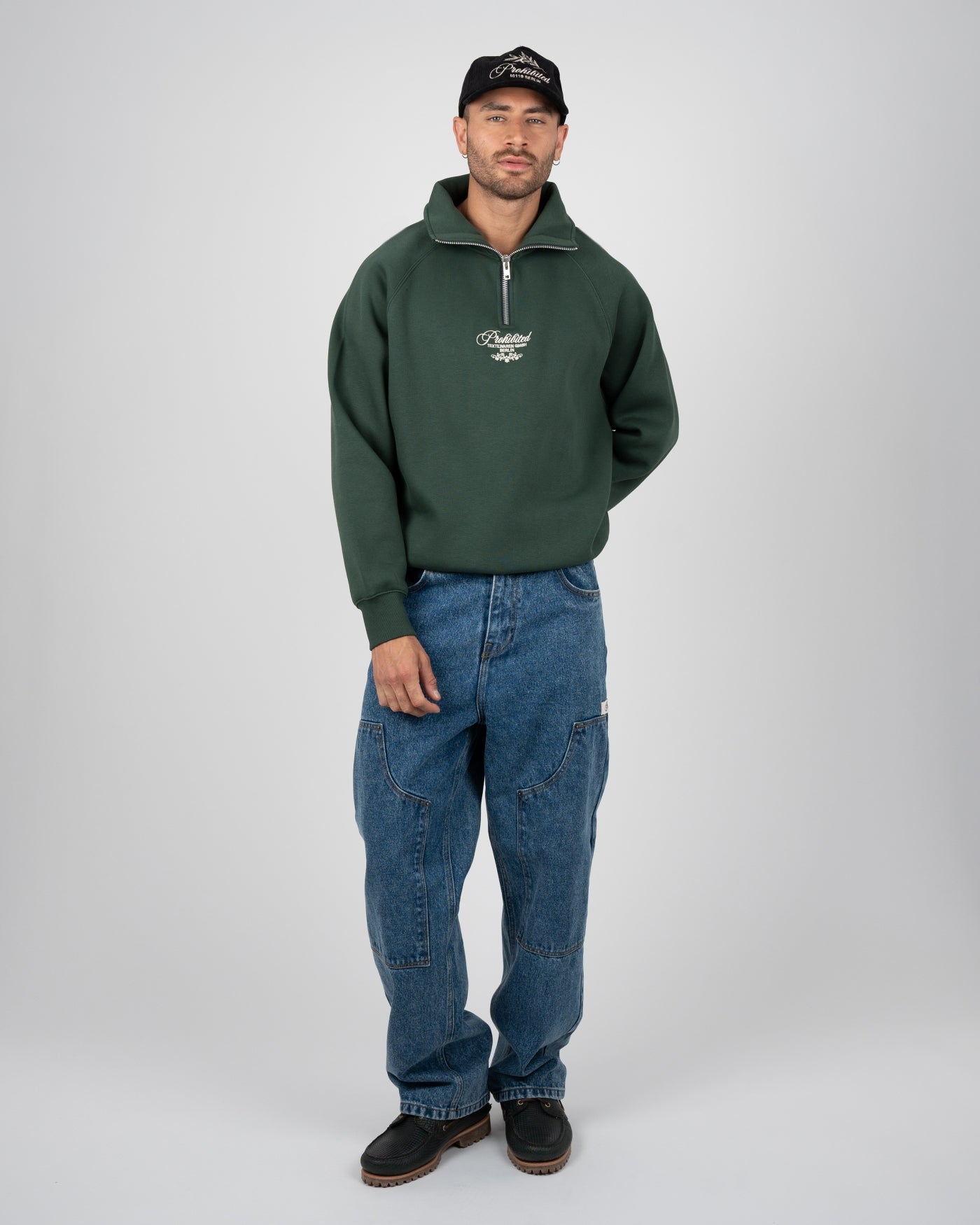 College Days Quarter Zip | British Racing Green