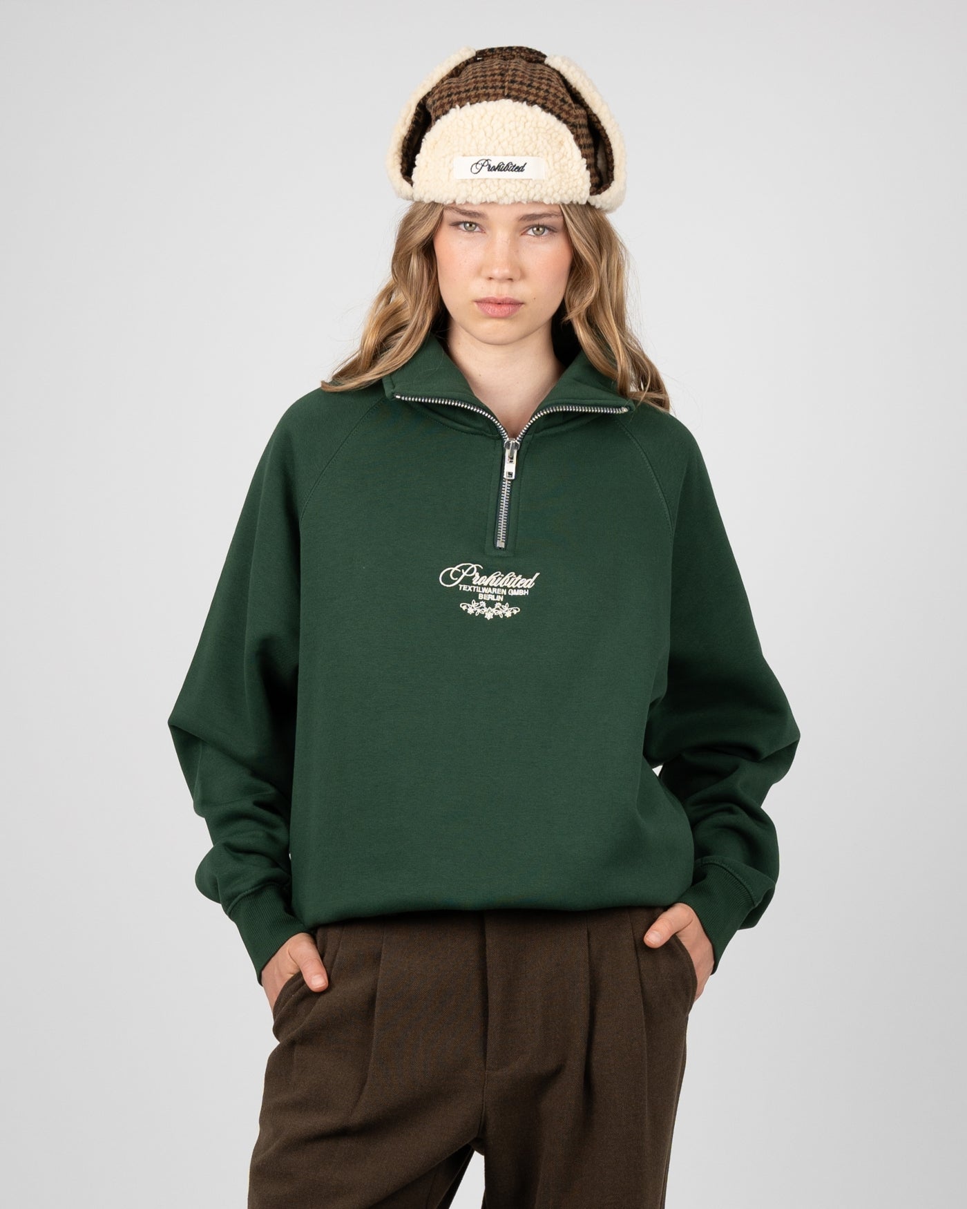 College Days Quarter Zip | British Racing Green