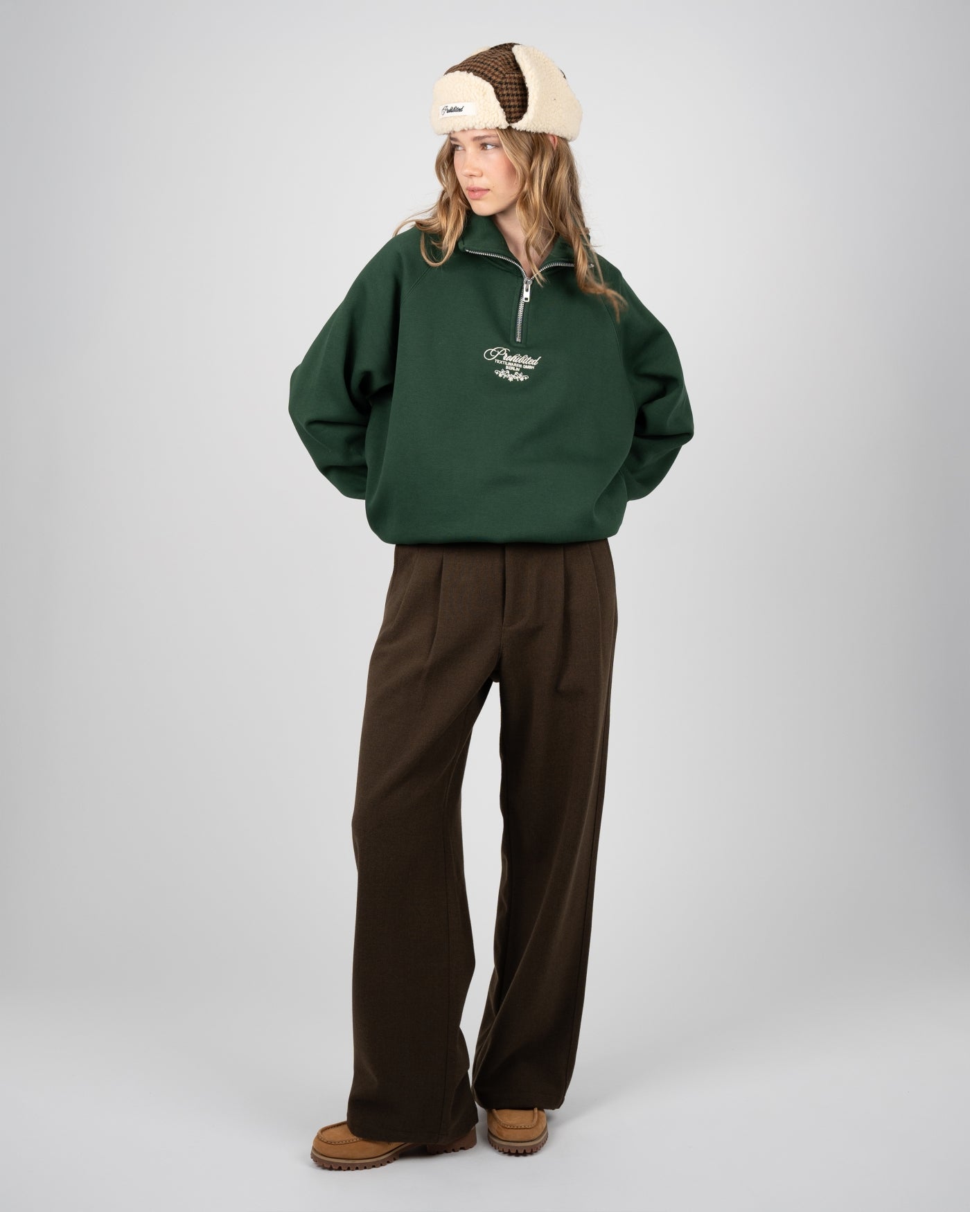 College Days Quarter Zip | British Racing Green