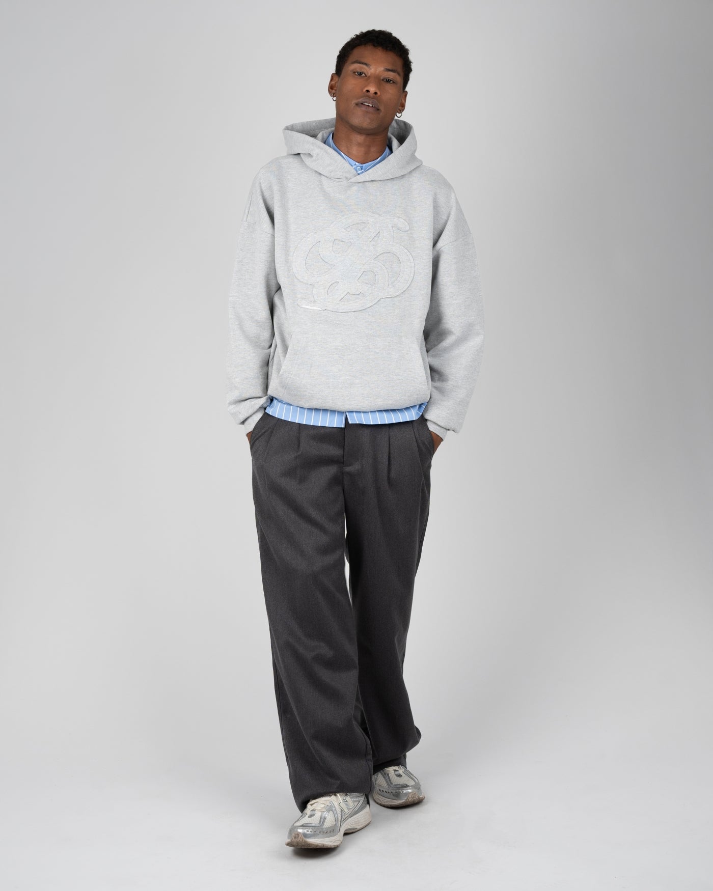 Double P Hoodie | Grey Melange