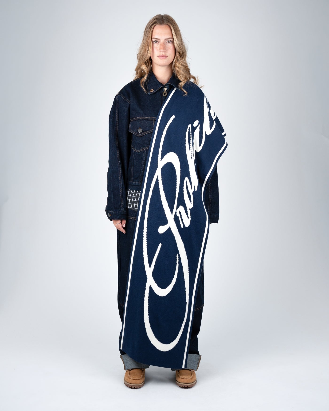 Back In The Days Knit Scarf | Navy