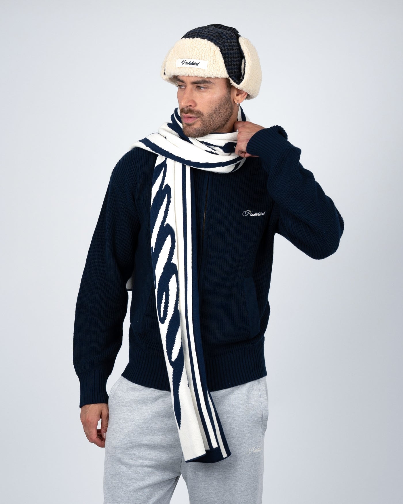 Back In The Days Knit Scarf | Navy