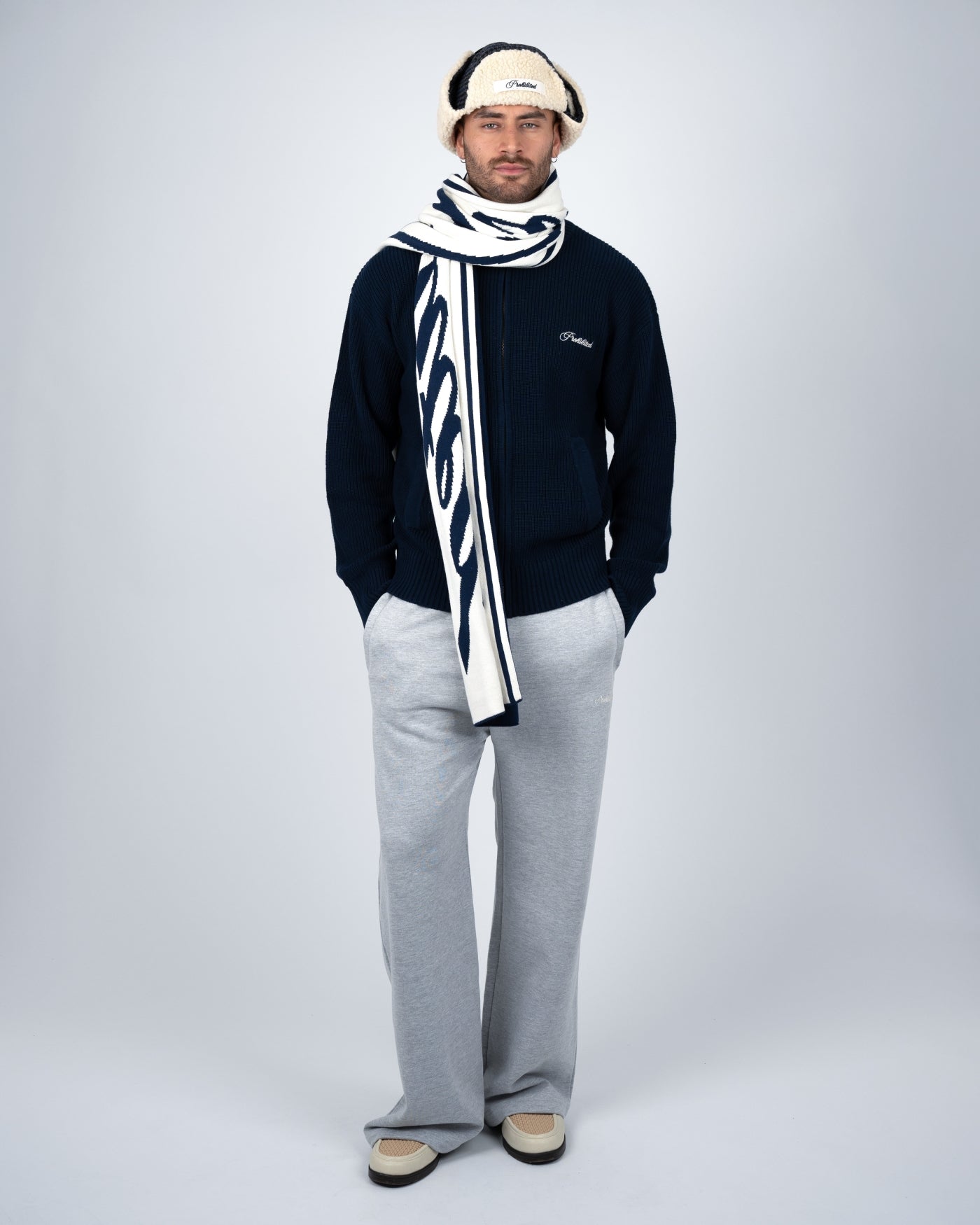Back In The Days Knit Scarf | Navy