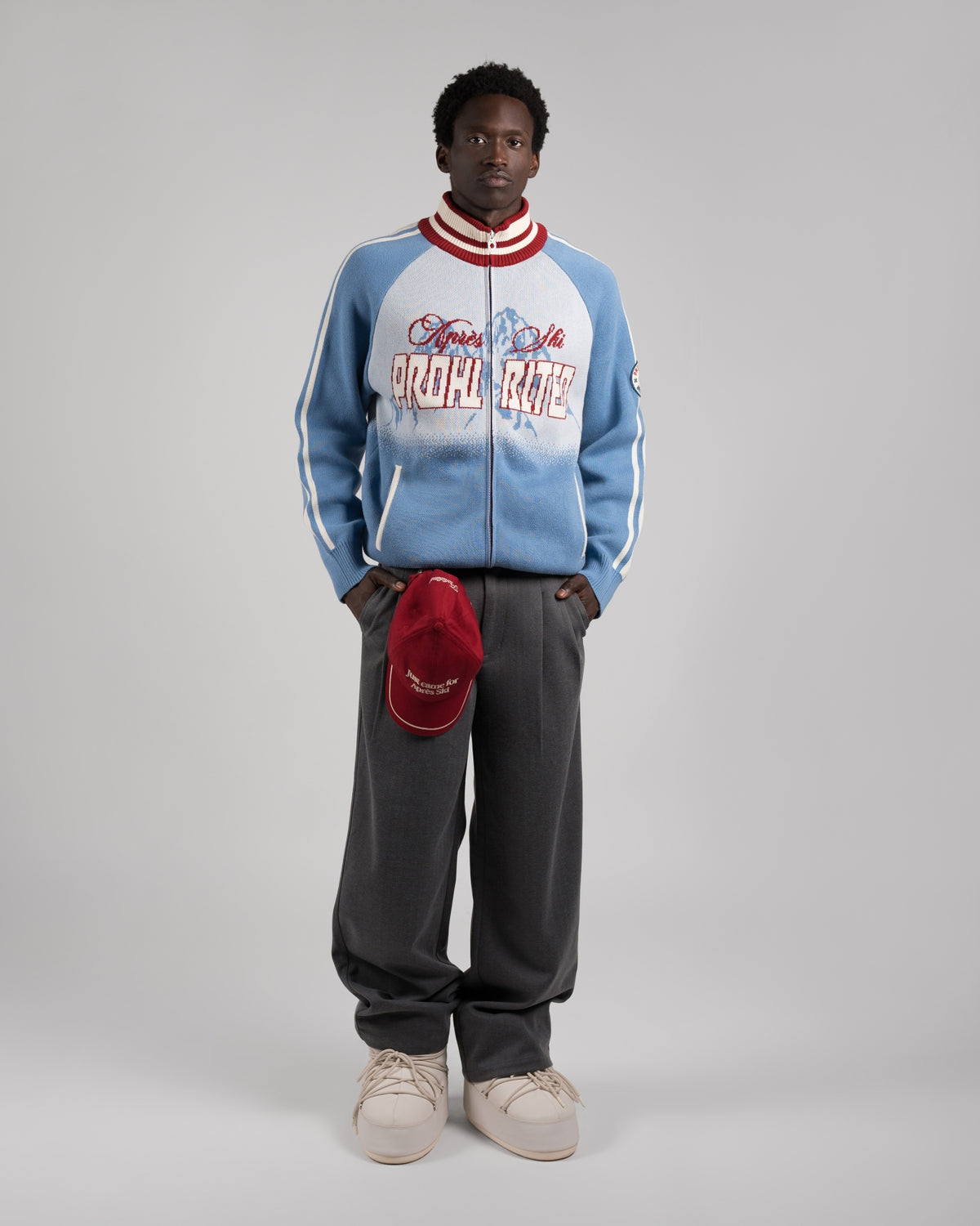 Mountain Knit Jacket | Light Blue