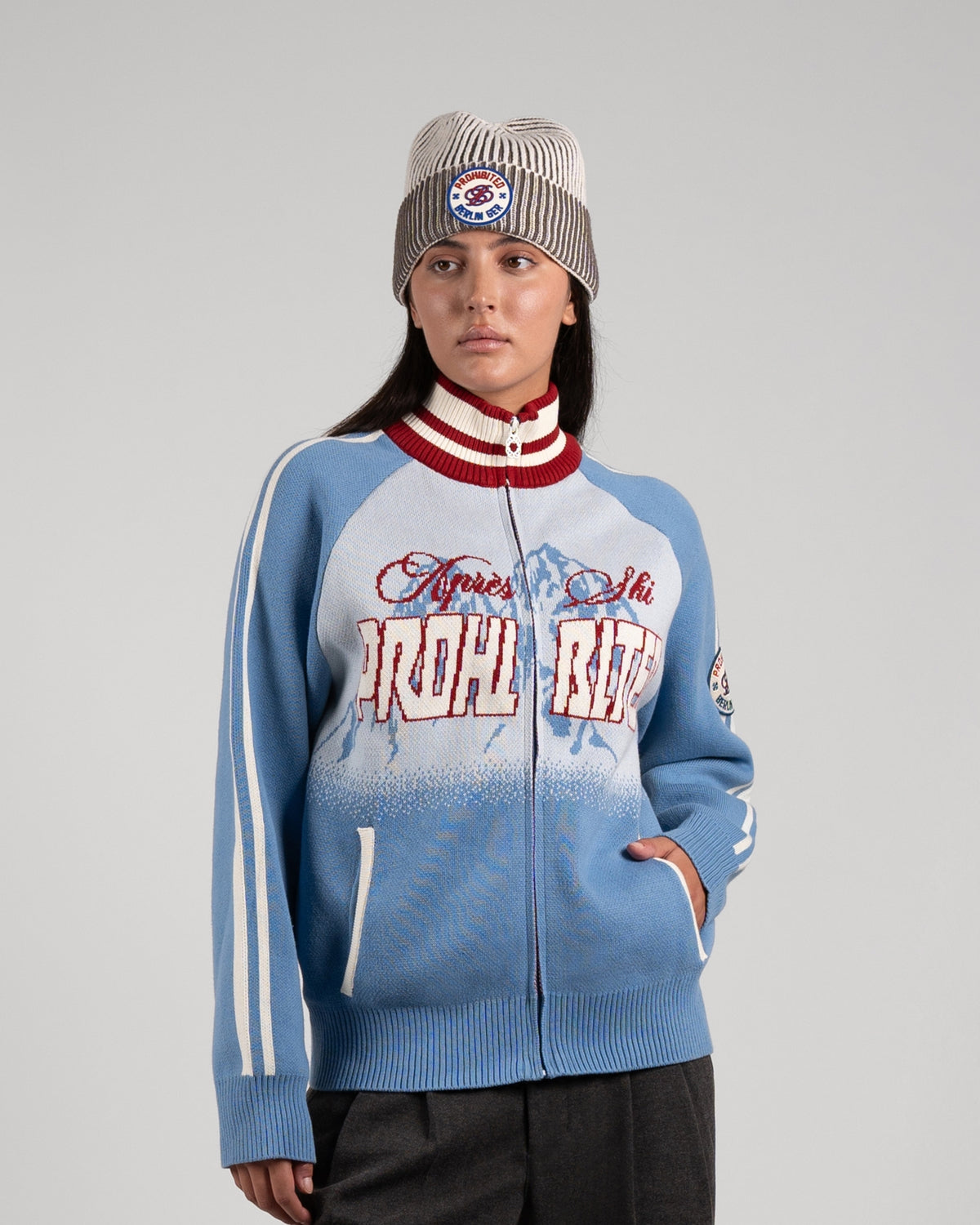 Mountain Knit Jacket | Light Blue
