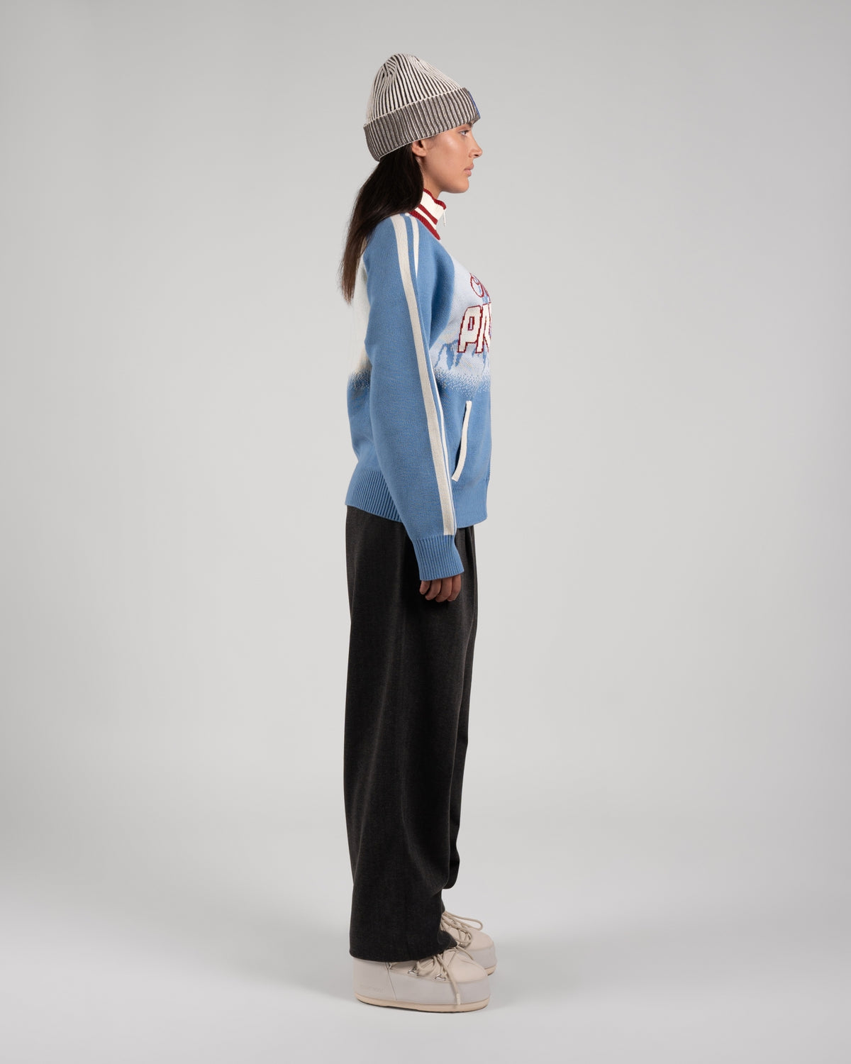 Mountain Knit Jacket | Light Blue