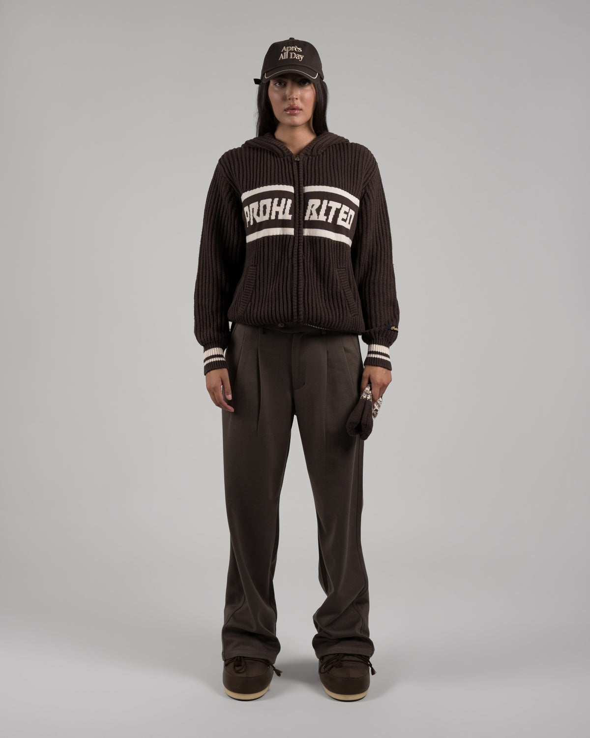 Snowboard Knit Jacket | Dark Brown