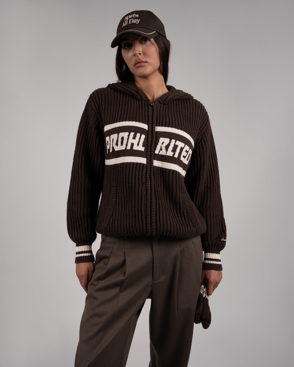 Snowboard Knit Jacket | Dark Brown