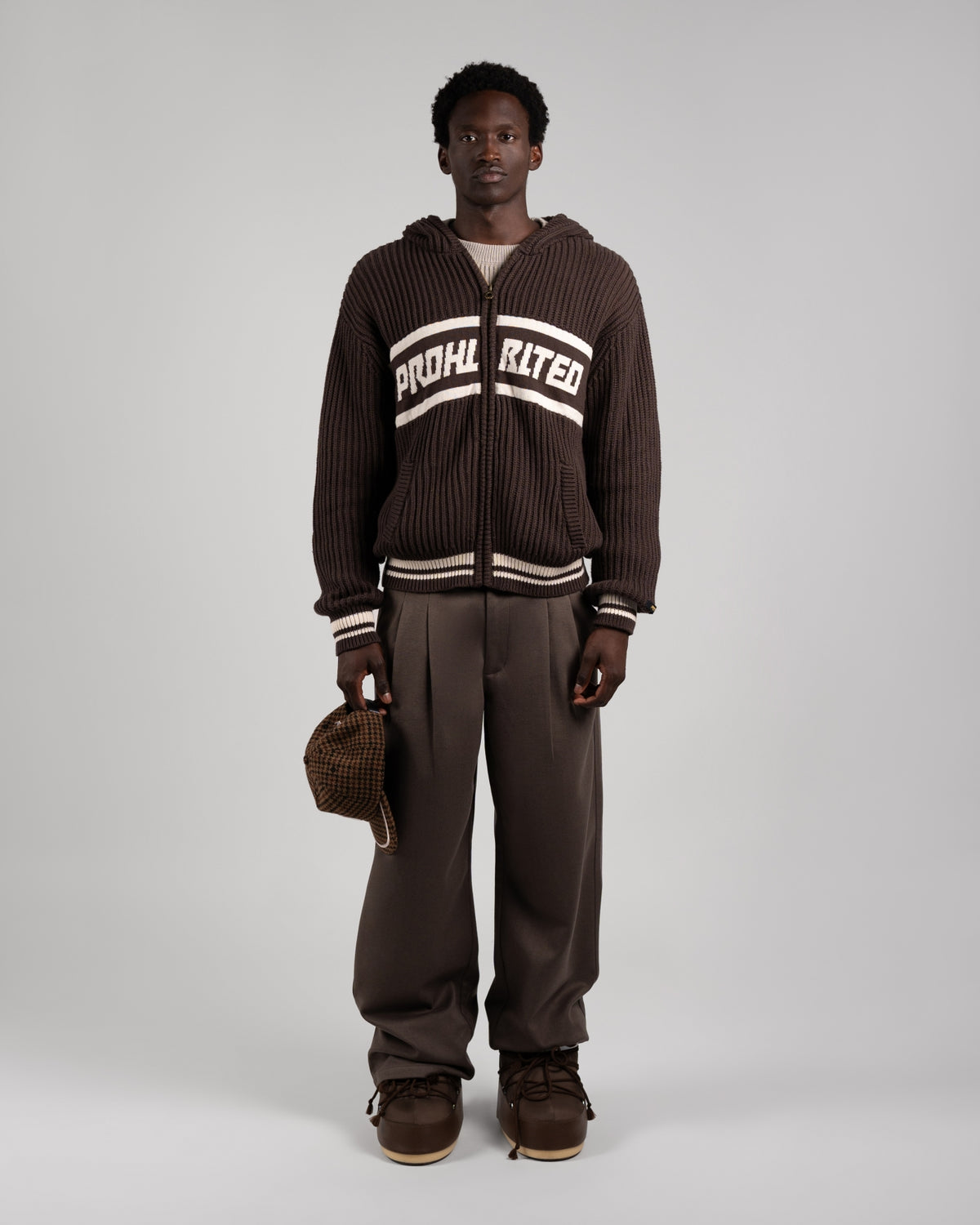 Snowboard Knit Jacket | Dark Brown