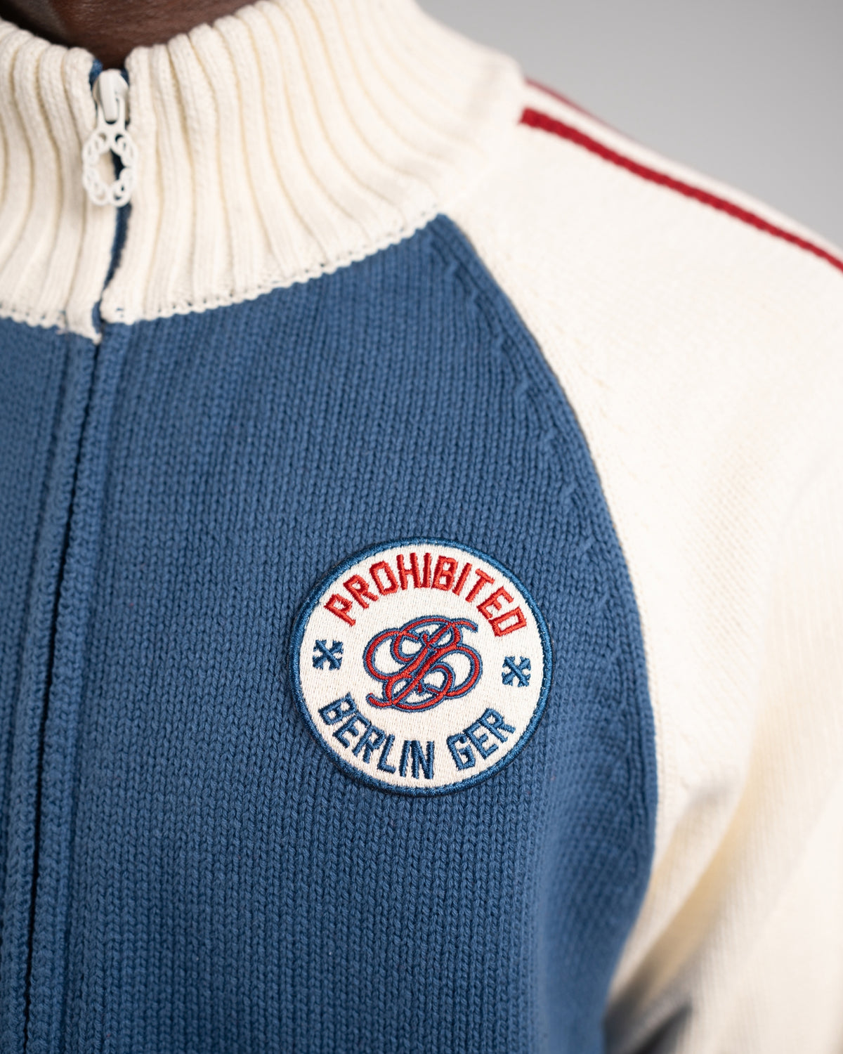 Swiss Alps Knit Jacket | Blue