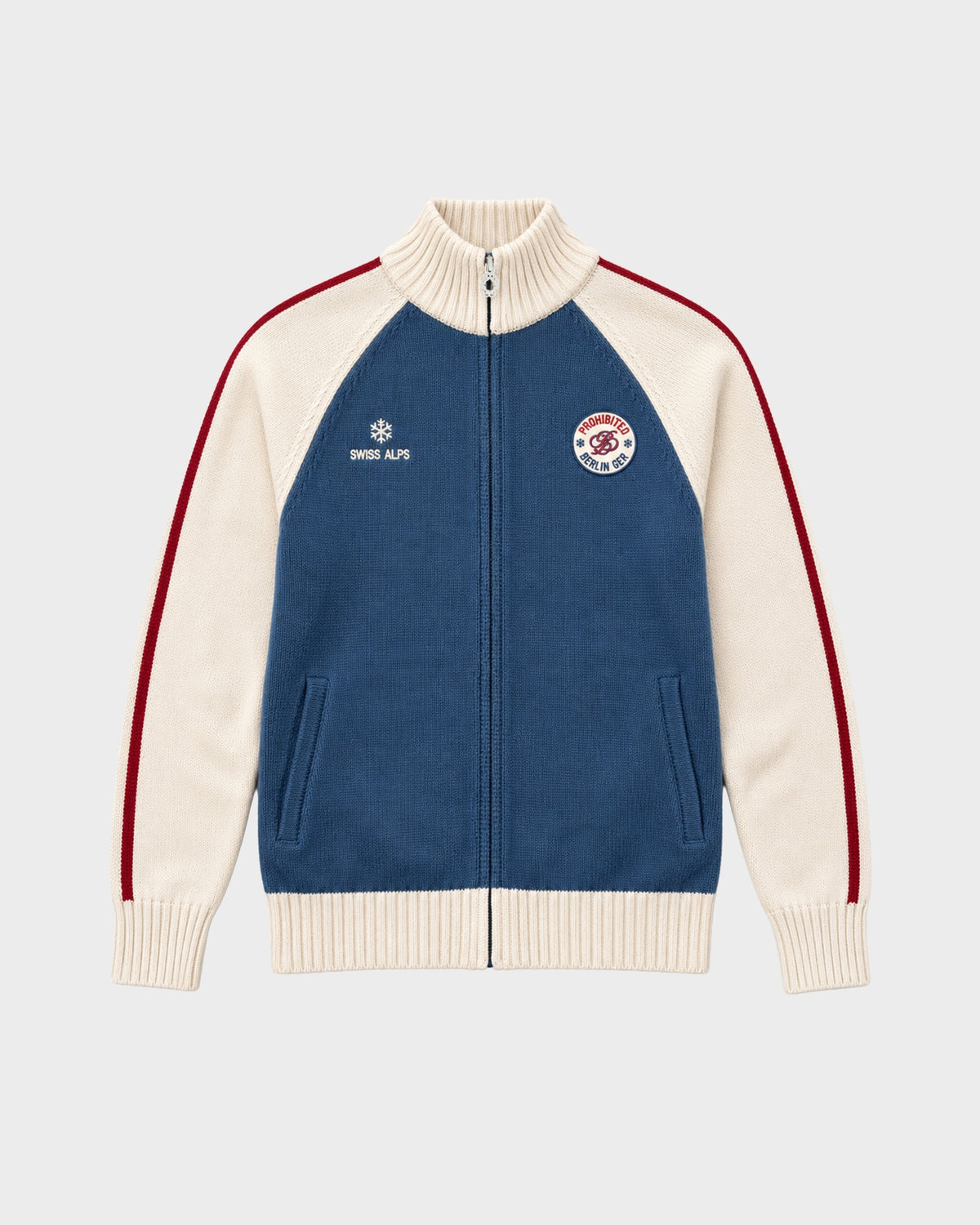 Swiss Alps Knit Jacket | Blue
