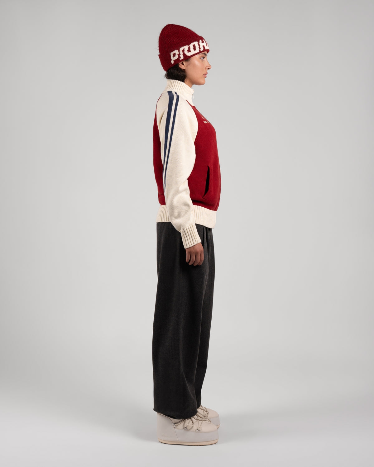 Swiss Alps Knit Jacket | Red
