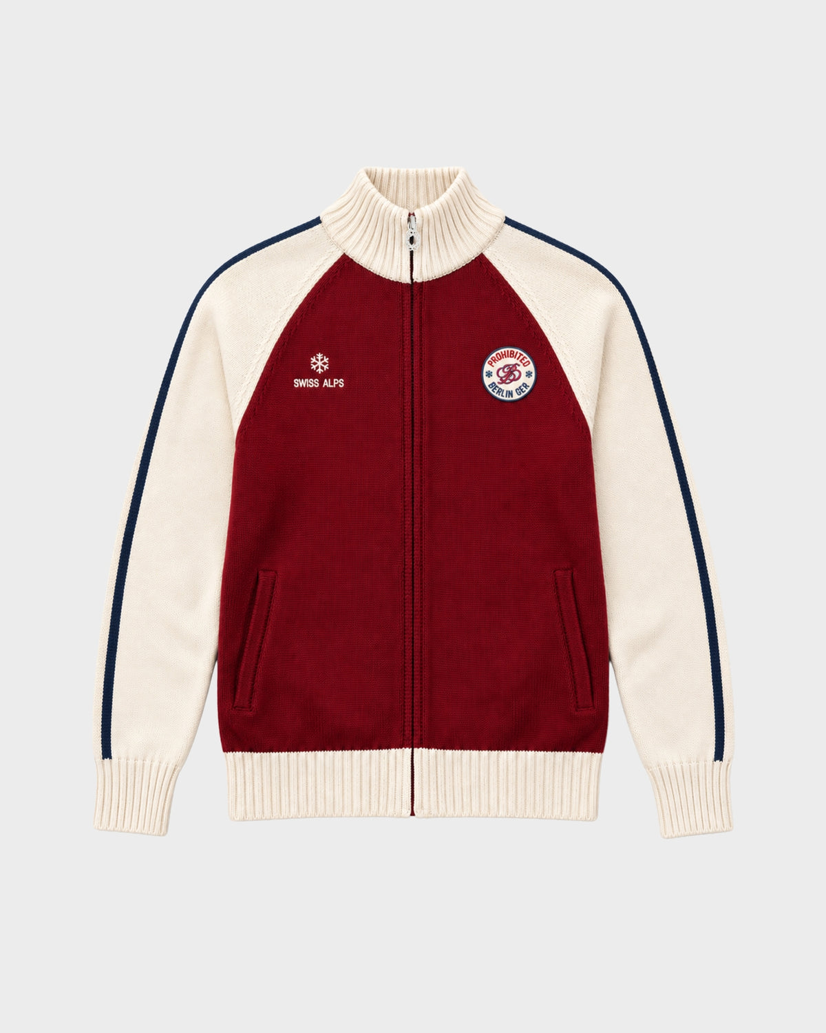 Swiss Alps Knit Jacket | Red