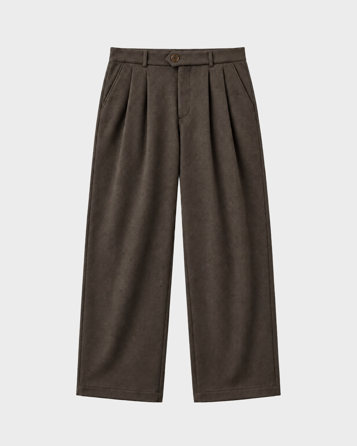 Powder Pleated Pants | Brown