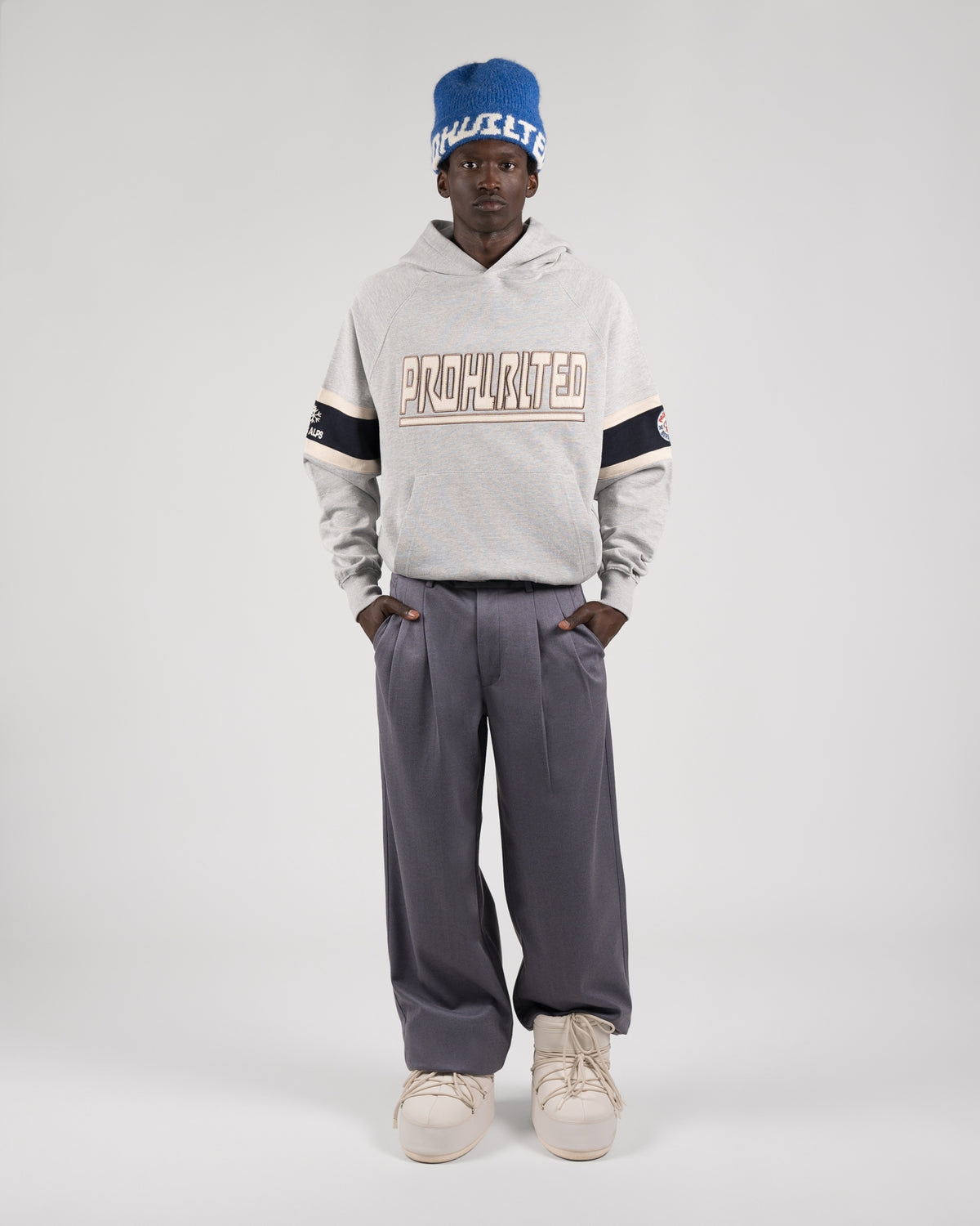 Ice Hockey Hoodie | Grey Melange