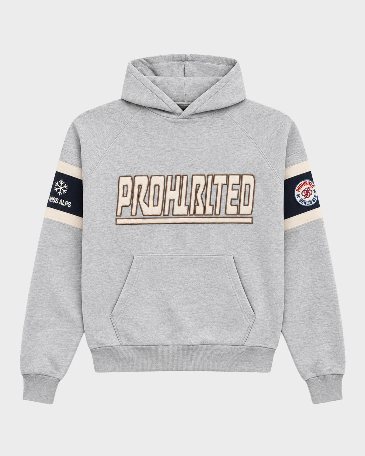 Ice Hockey Hoodie | Grey Melange