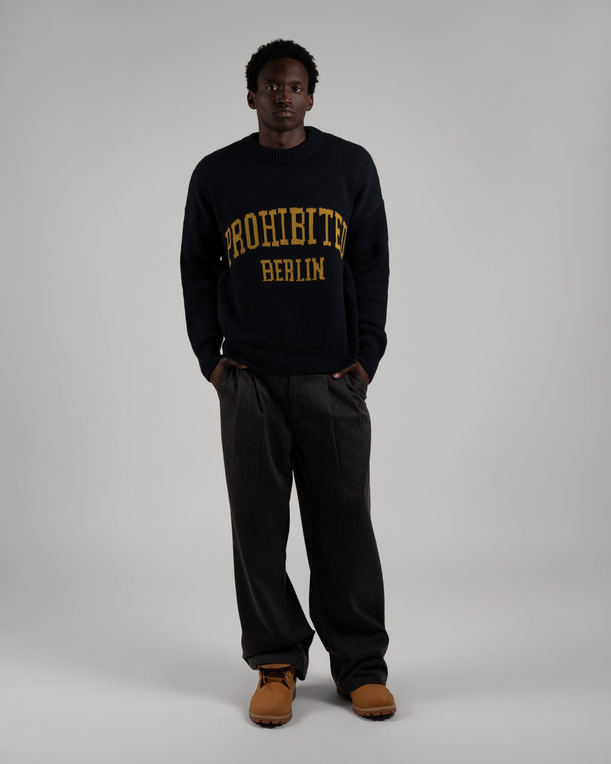 Varsity Knit Sweater | Navy