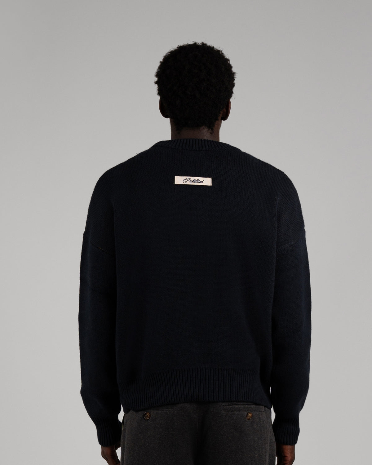 Varsity Knit Sweater | Navy