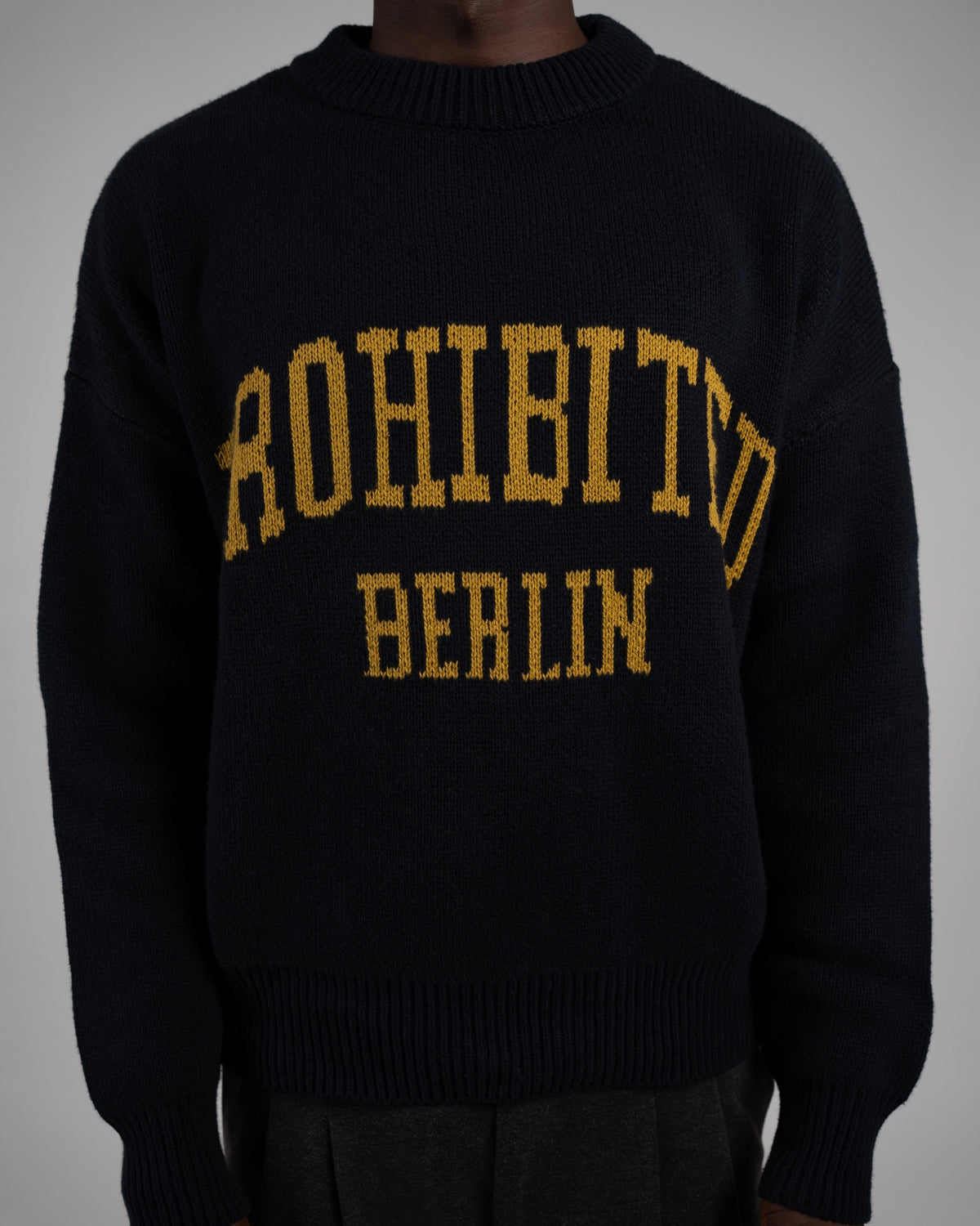 Varsity Knit Sweater | Navy